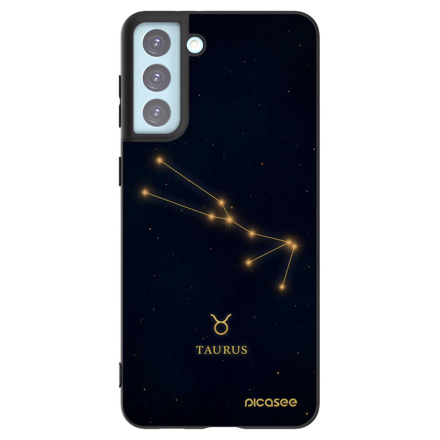 Picasee silikonowe czarne etui na Samsung Galaxy S21+ 5G G996F - TAURUS