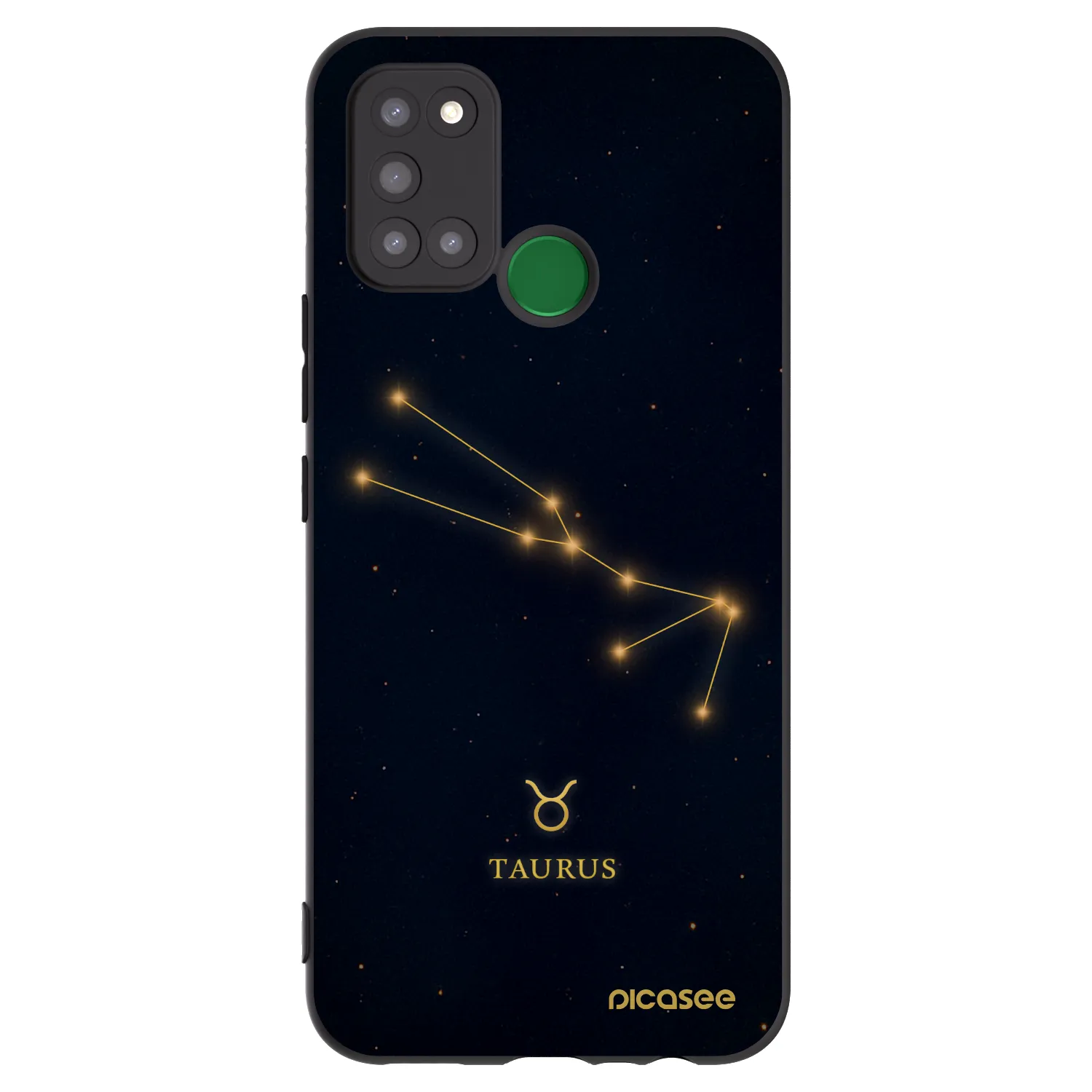 Picasee silikonowe czarne etui na Realme 7i - TAURUS