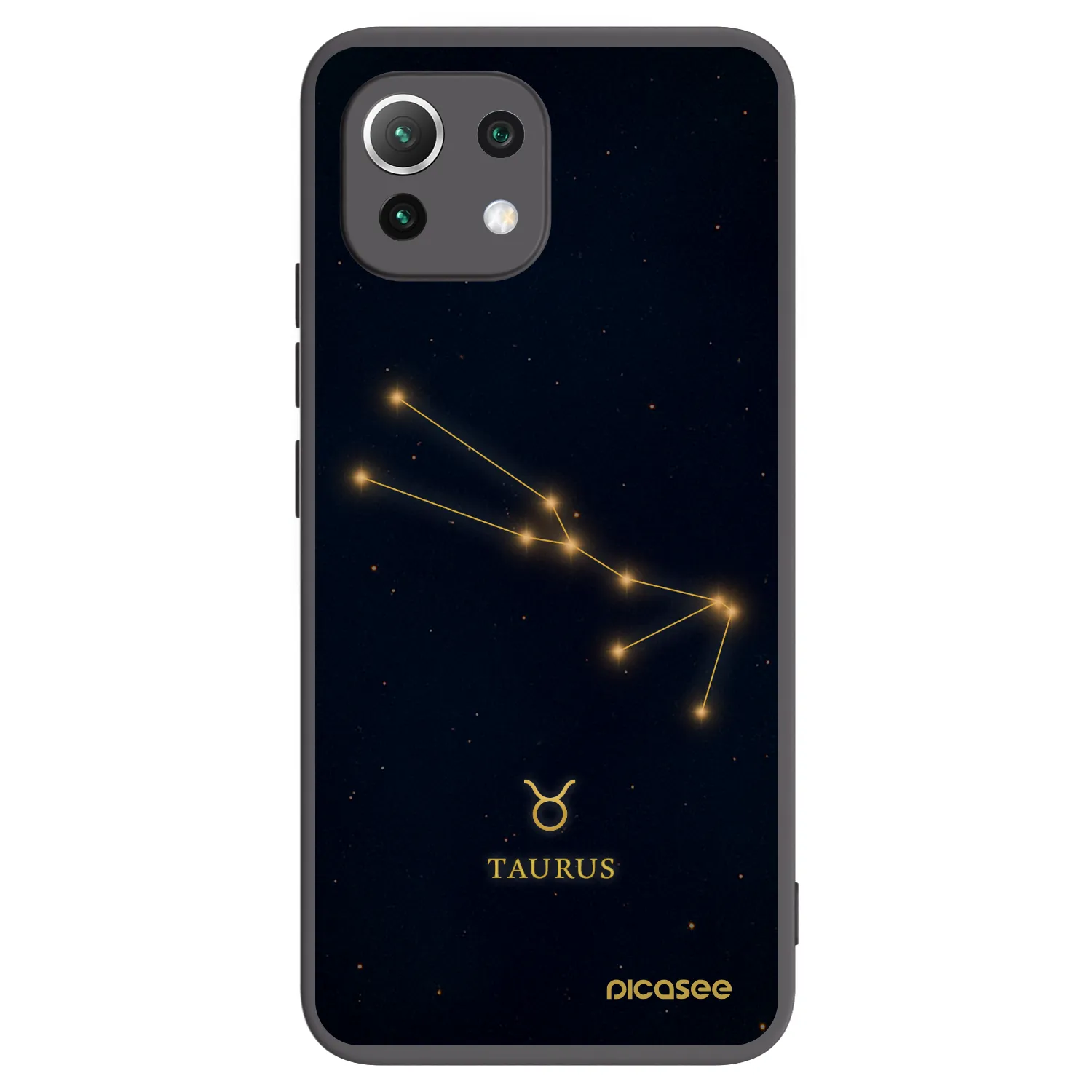 Picasee silikonowe czarne etui na Xiaomi Mi 11 Lite - TAURUS