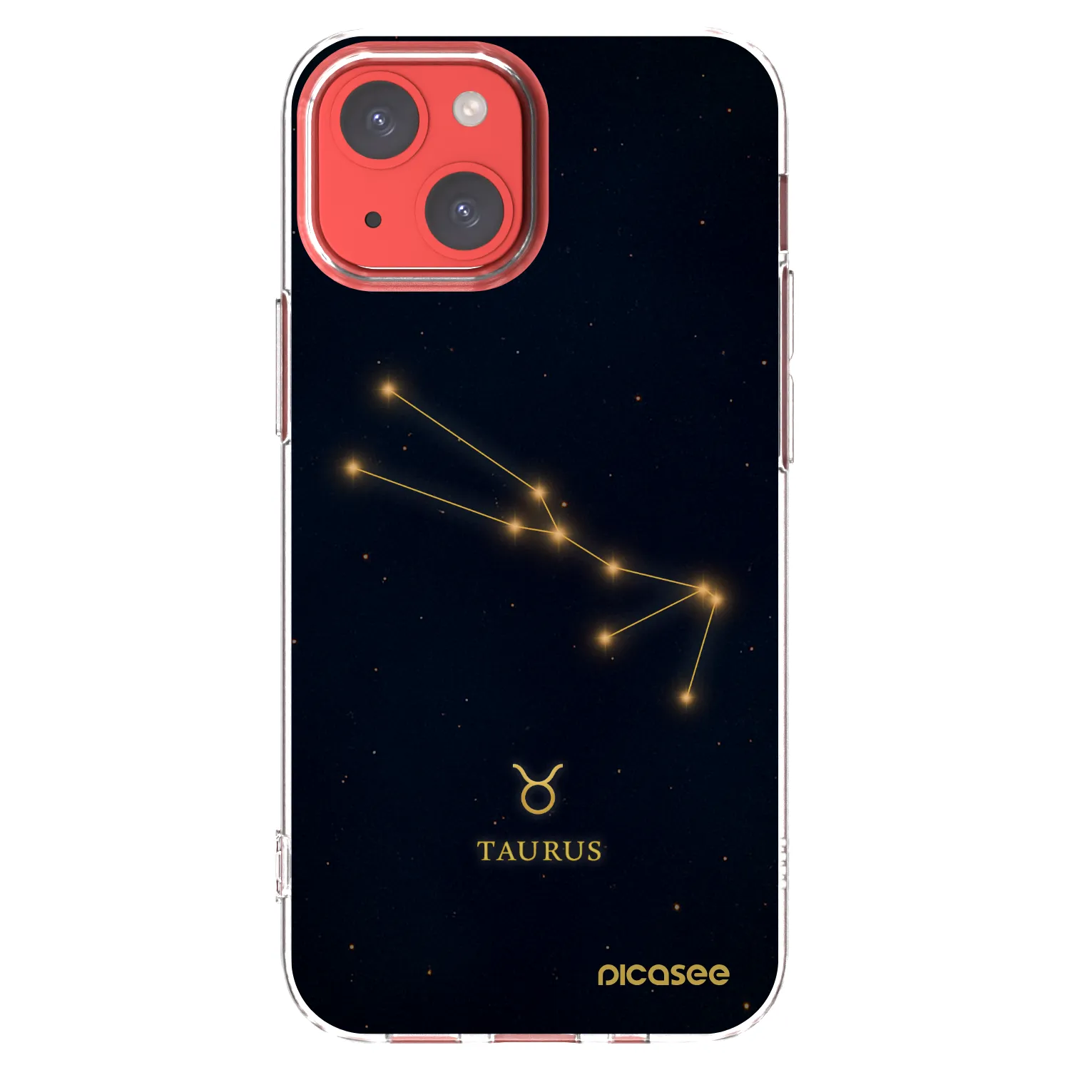 Picasee silikonowe przeźroczyste etui na Apple iPhone 13 mini - TAURUS