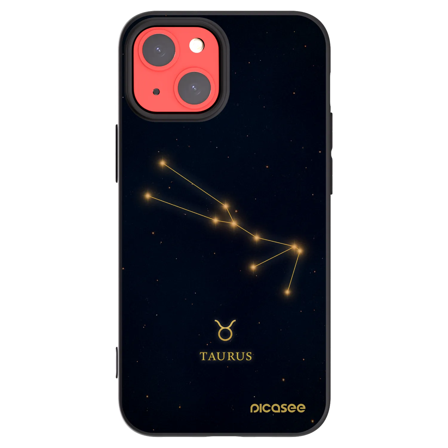Picasee silikonowe czarne etui na Apple iPhone 13 mini - TAURUS