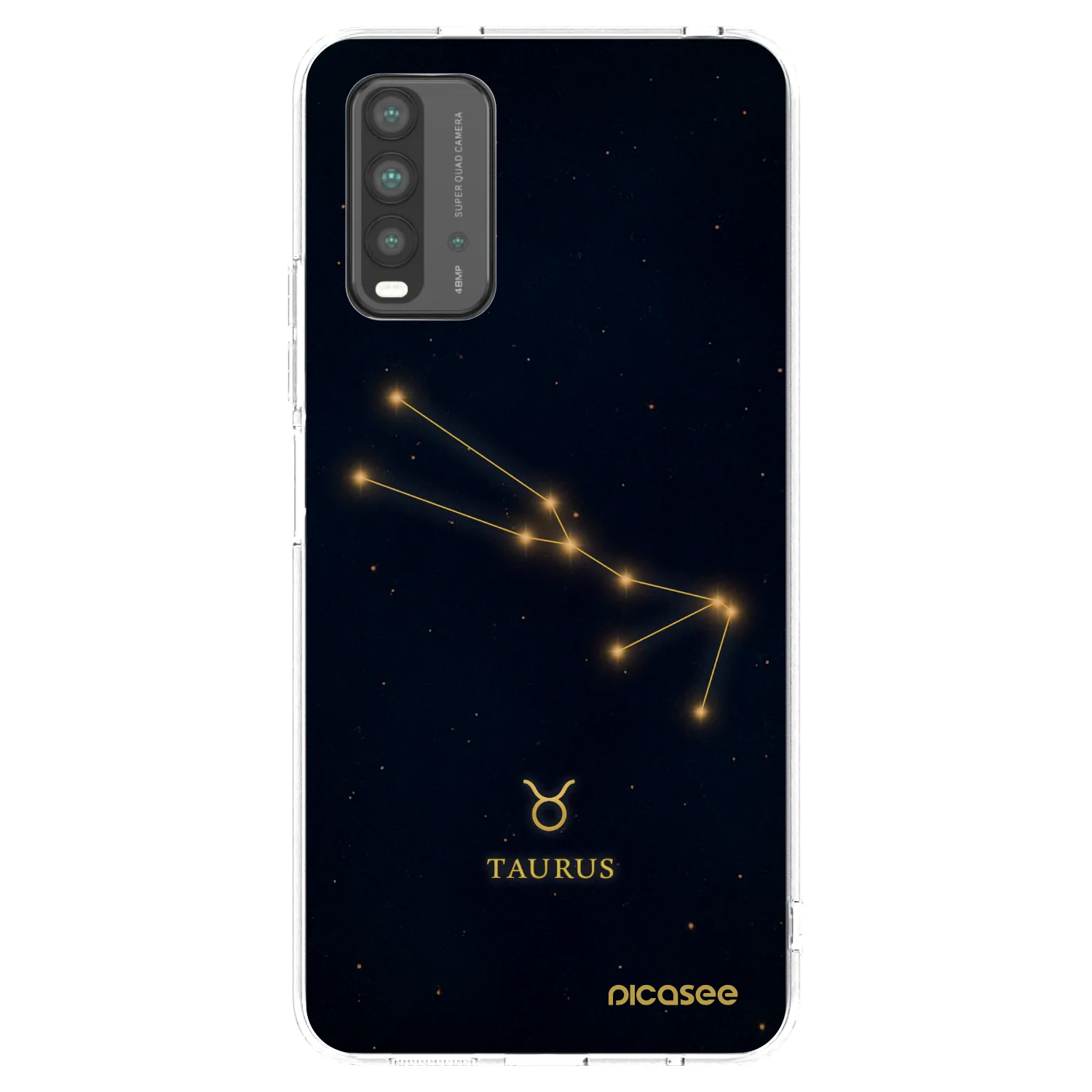 Picasee silikonowe czarne etui na Xiaomi Redmi 9T - TAURUS