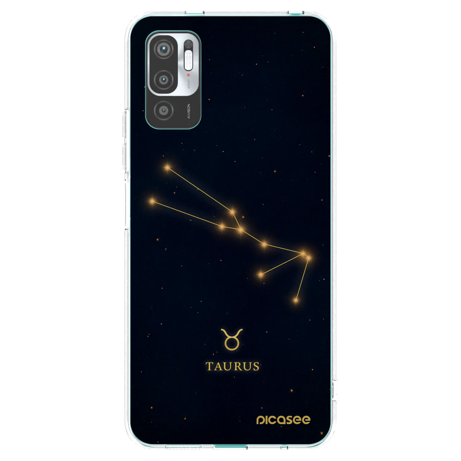 Picasee silikonowe przeźroczyste etui na Xiaomi Redmi Note 10 5G - TAURUS