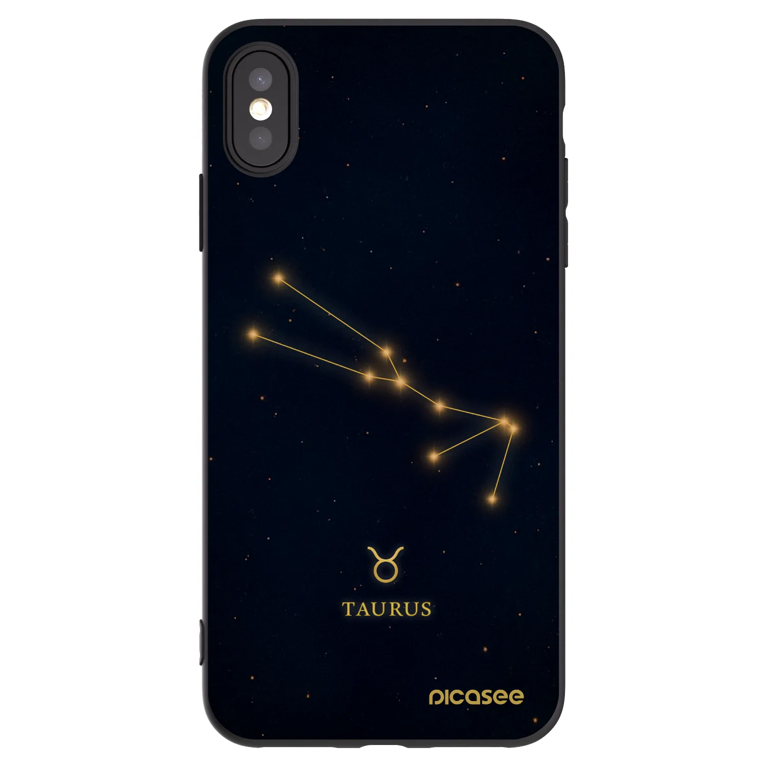 Picasee silikonowe czarne etui na Apple iPhone XS Max - TAURUS
