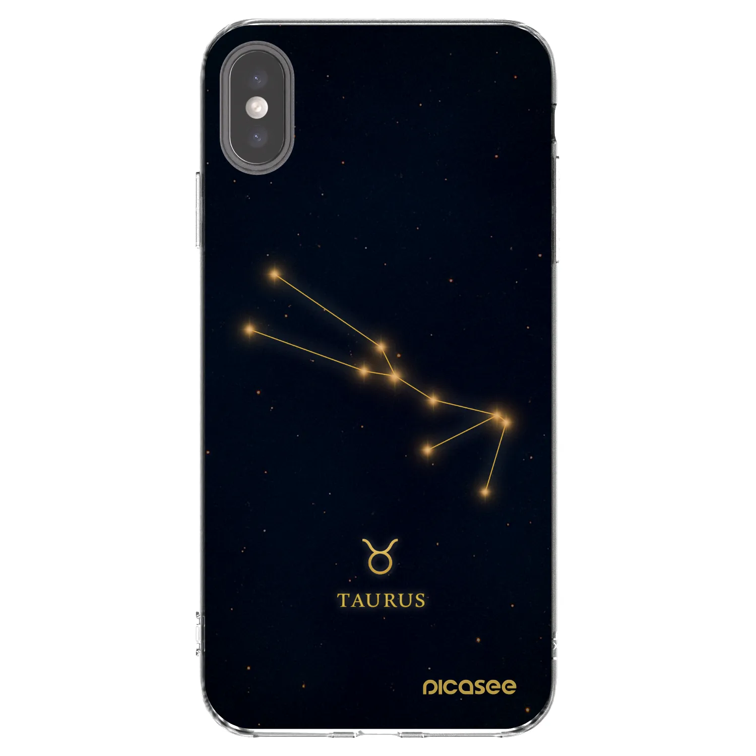 Picasee silikonowe przeźroczyste etui na Apple iPhone XS Max - TAURUS
