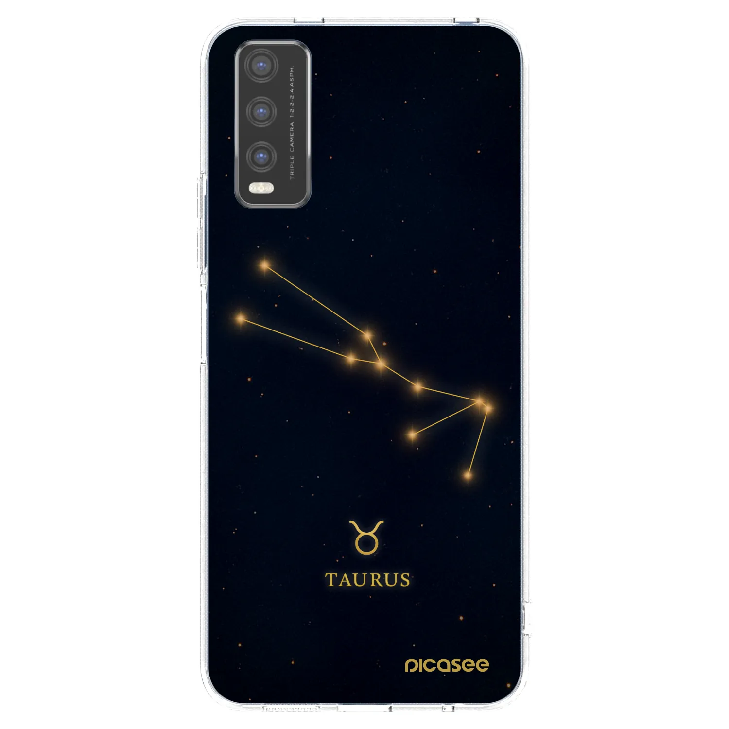 Picasee silikonowe przeźroczyste etui na Vivo Y20s - TAURUS