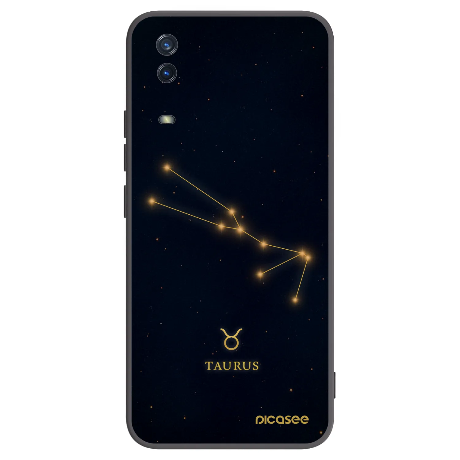 Picasee silikonowe czarne etui na Vivo Y11s - TAURUS