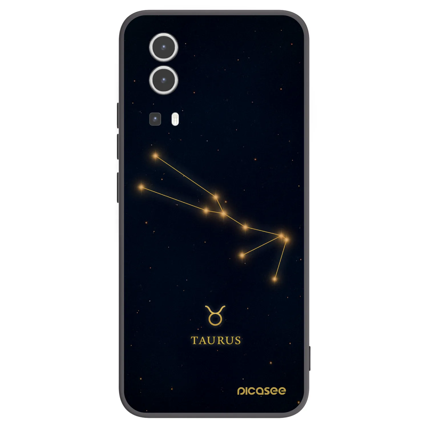 Picasee silikonowe czarne etui na Vivo Y72 5G - TAURUS