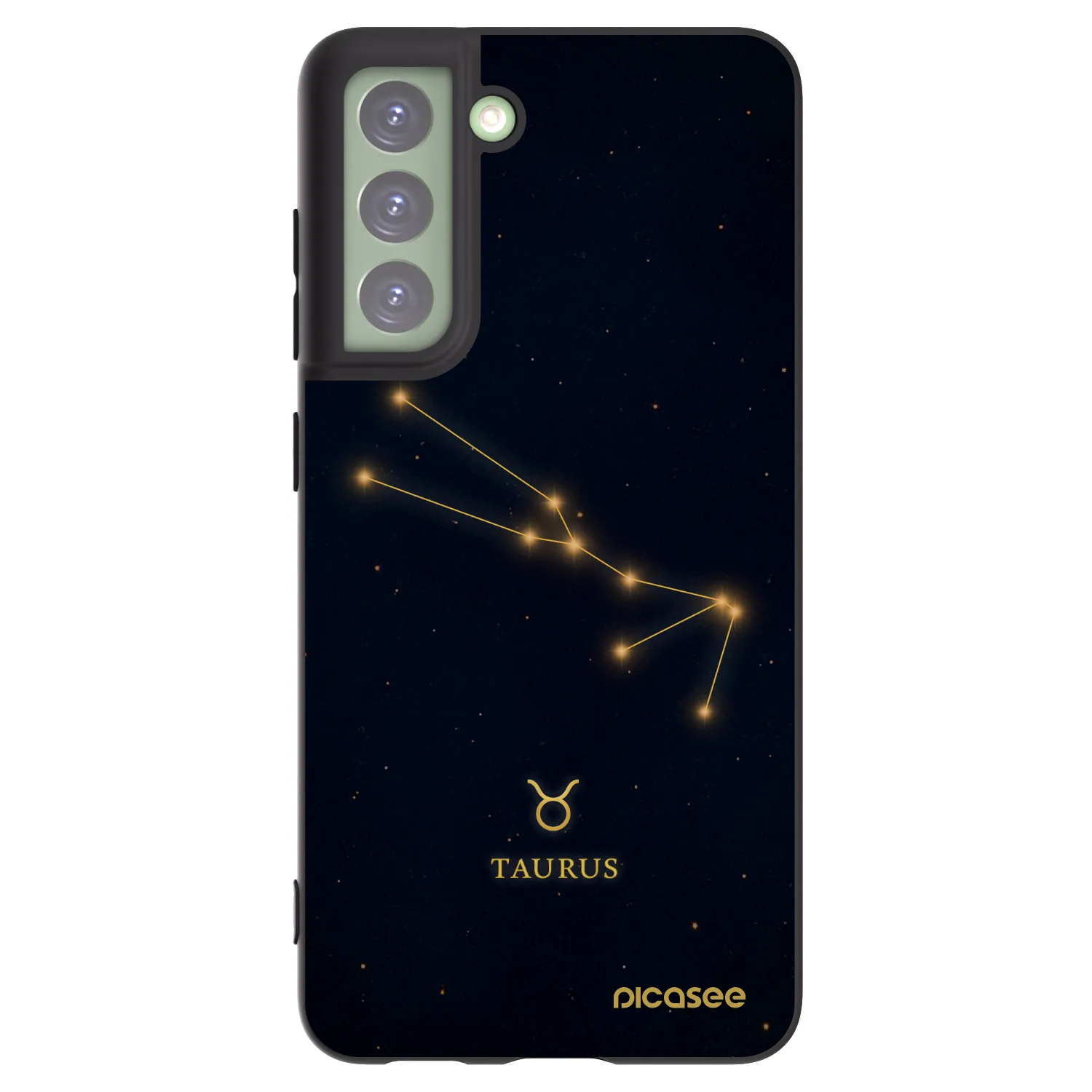 Picasee silikonowe czarne etui na Samsung Galaxy S21 FE 5G - TAURUS