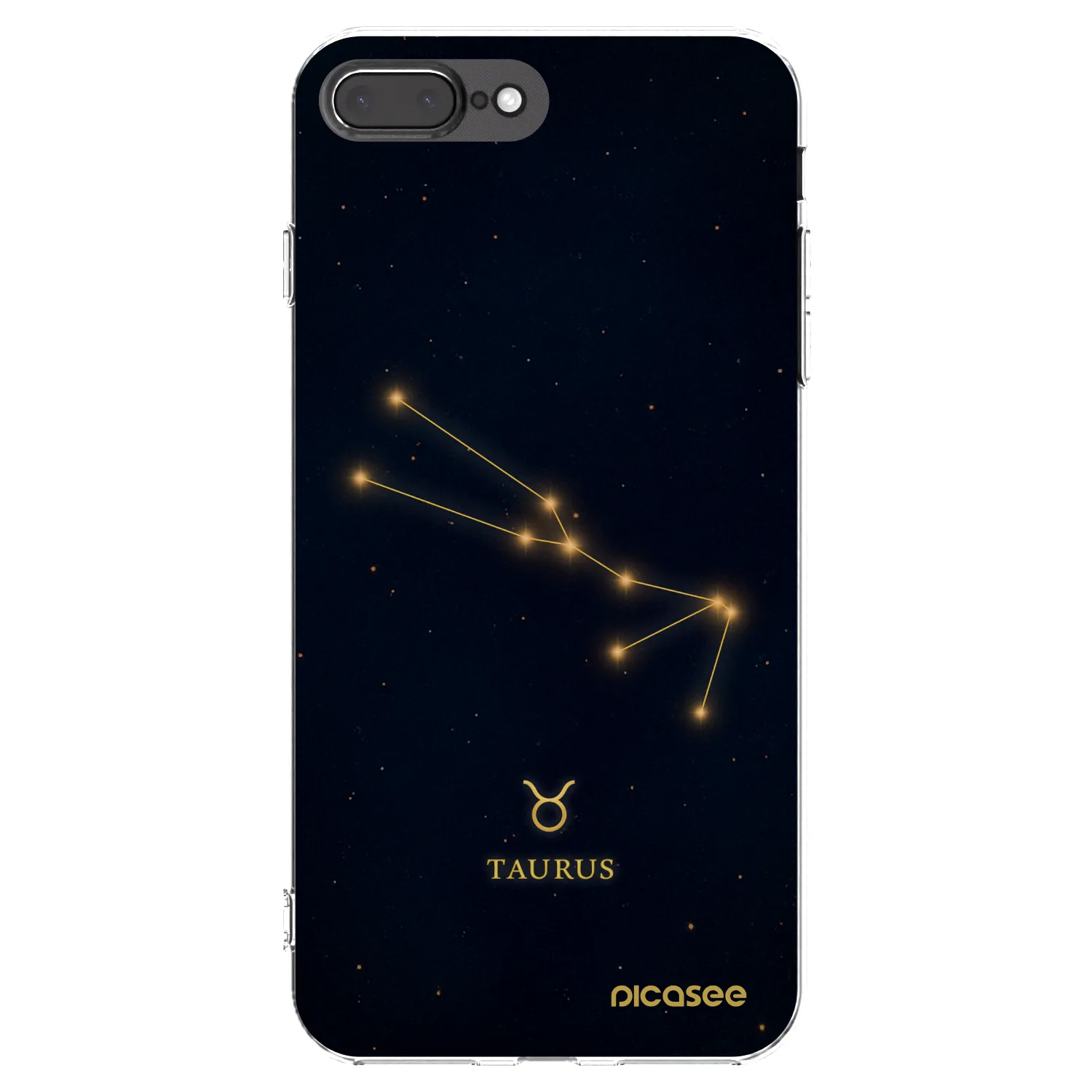 Picasee silikonowe przeźroczyste etui na Apple iPhone 7 Plus - TAURUS