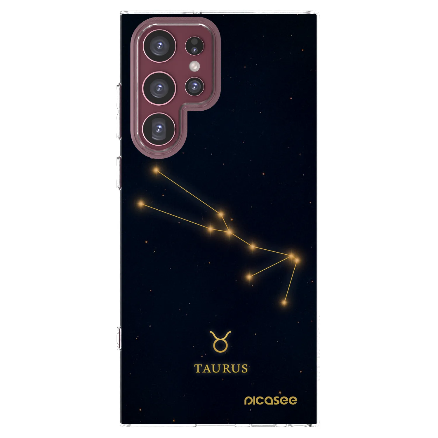 Picasee silikonowe przeźroczyste etui na Samsung Galaxy S22 Ultra 5G - TAURUS
