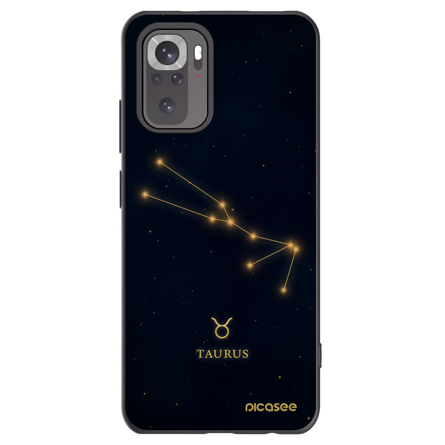 Picasee silikonowe czarne etui na Xiaomi Redmi Note 11S 4G - TAURUS