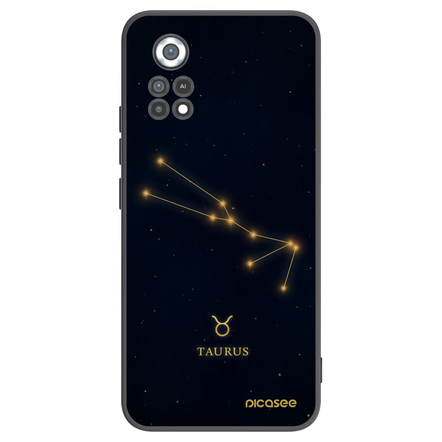 Picasee silikonowe czarne etui na Xiaomi Poco X4 Pro 5G - TAURUS