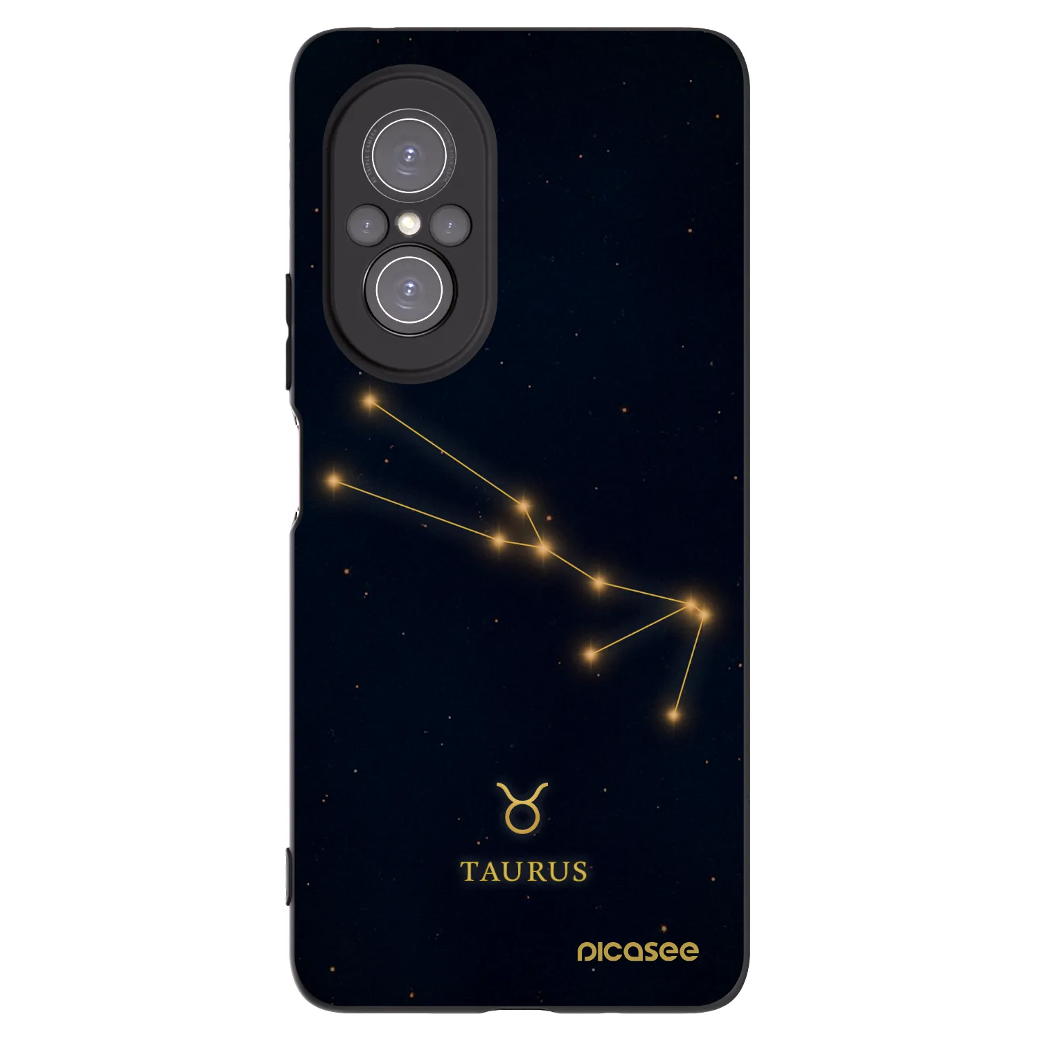 Picasee silikonowe czarne etui na Huawei Nova 9 SE - TAURUS
