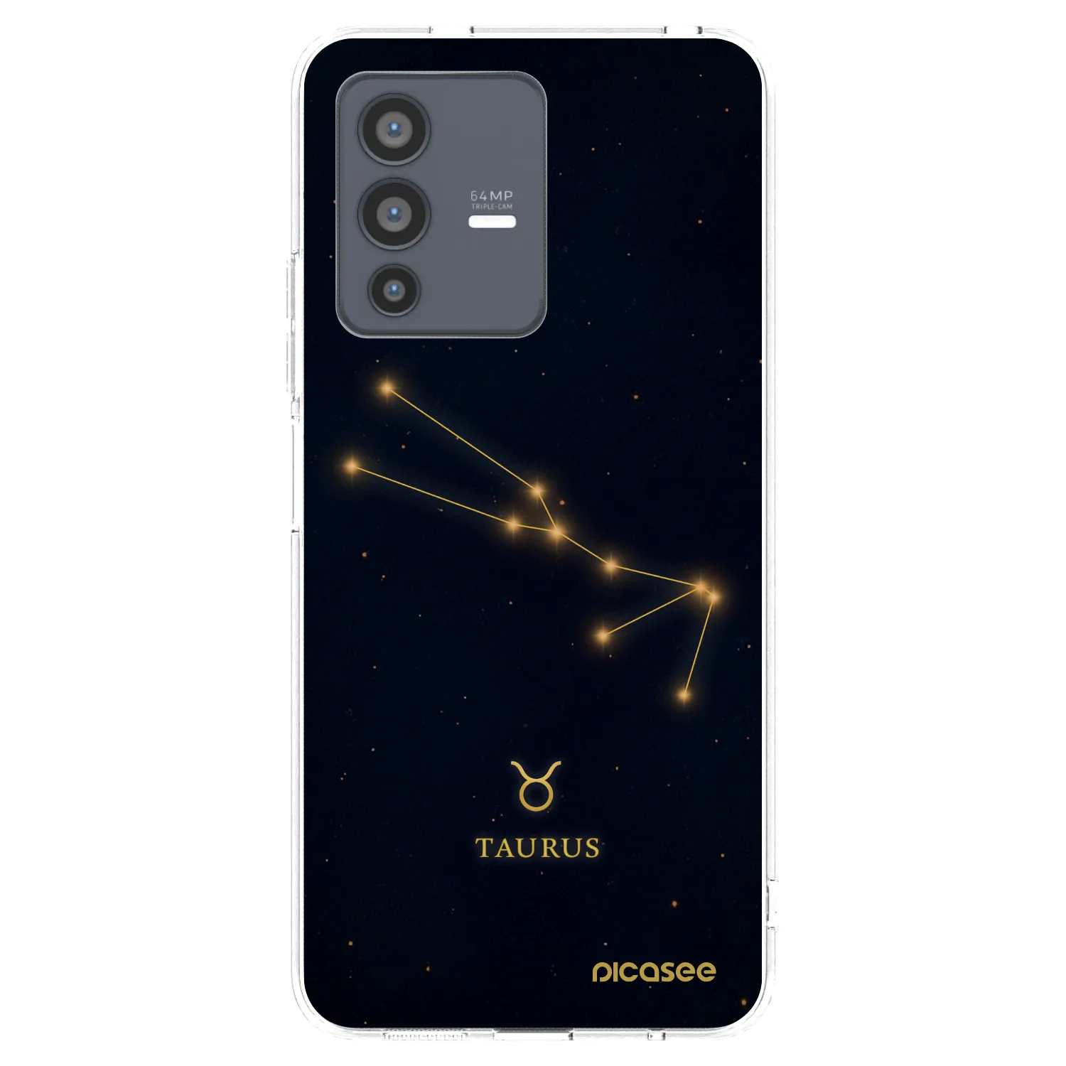 Picasee silikonowe przeźroczyste etui na Vivo V23 5G - TAURUS