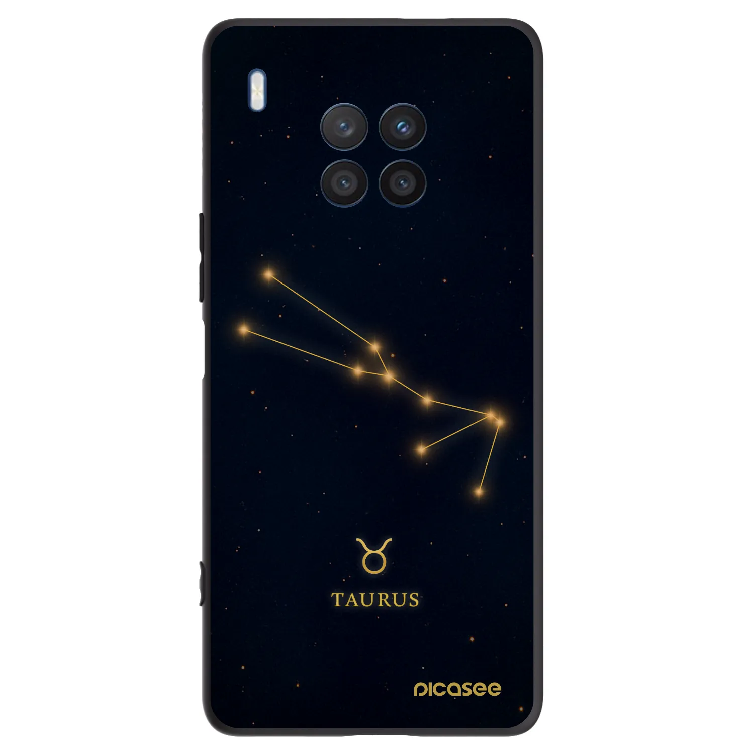 Picasee silikonowe czarne etui na Honor 50 Lite - TAURUS