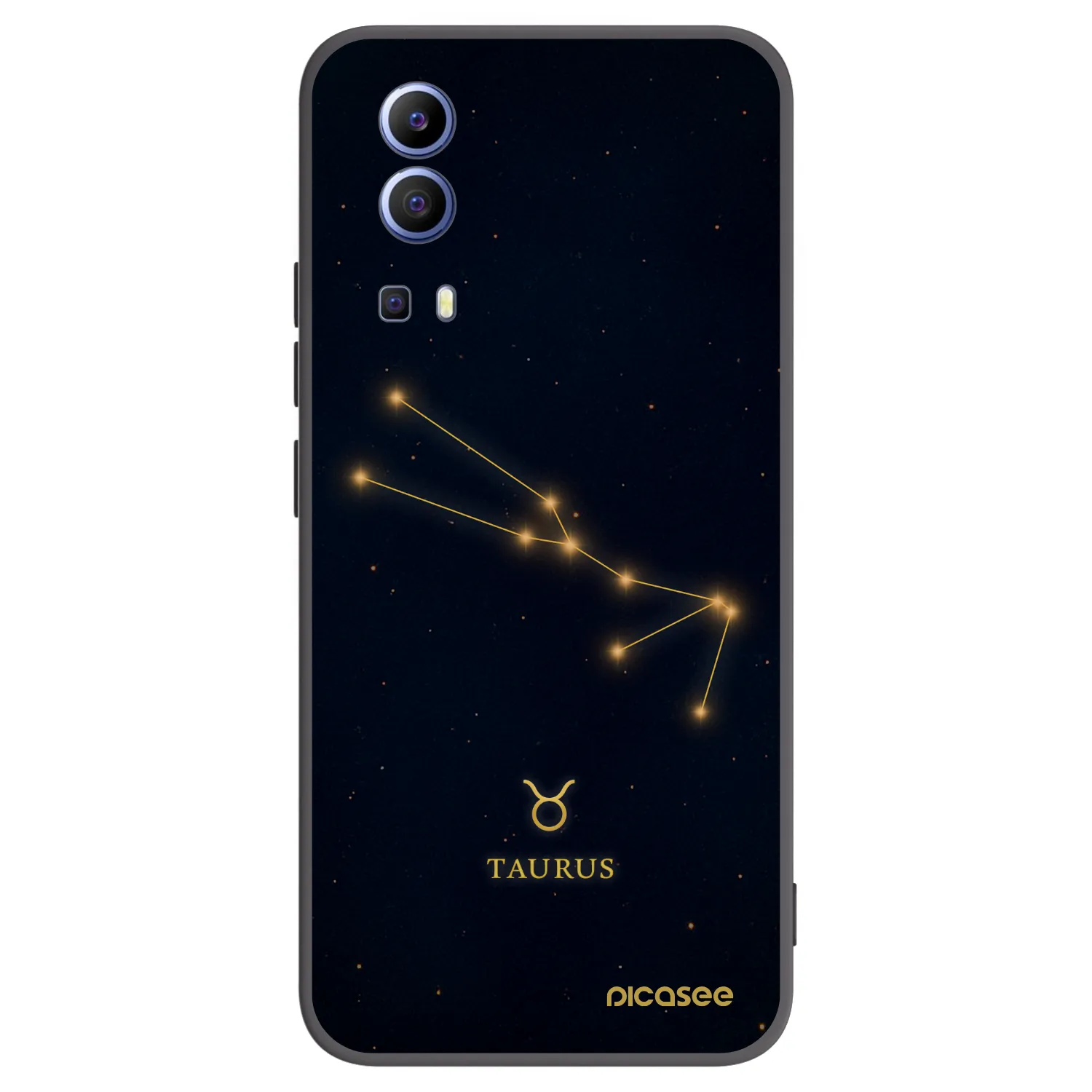 Picasee silikonowe czarne etui na Vivo Y52 5G - TAURUS