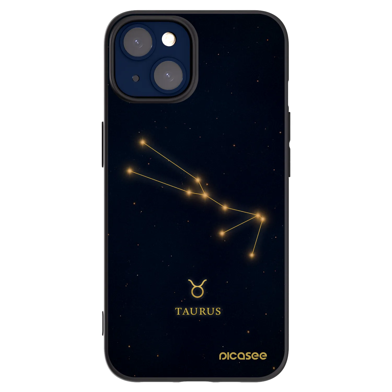 Picasee silikonowe czarne etui na Apple iPhone 14 - TAURUS
