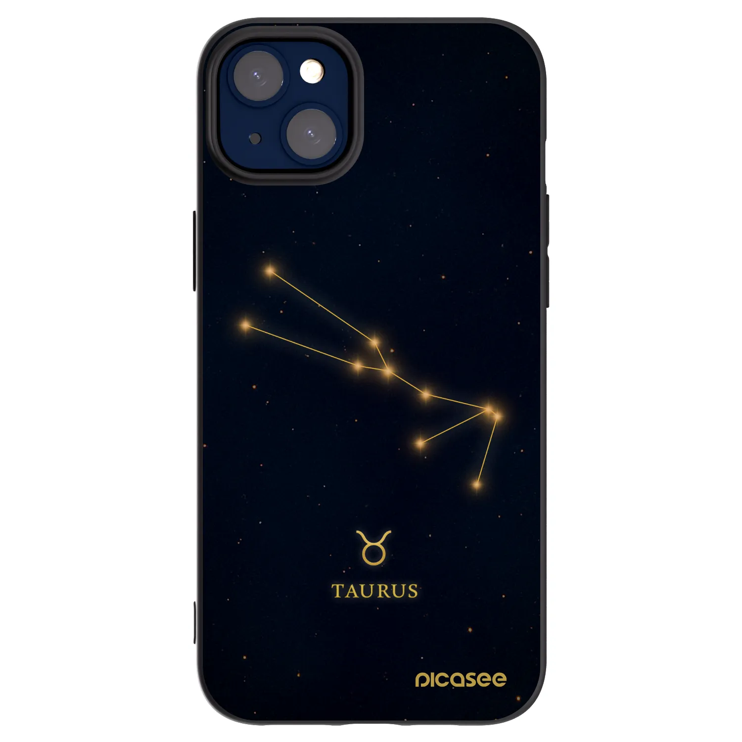 Picasee silikonowe czarne etui na Apple iPhone 14 Plus - TAURUS