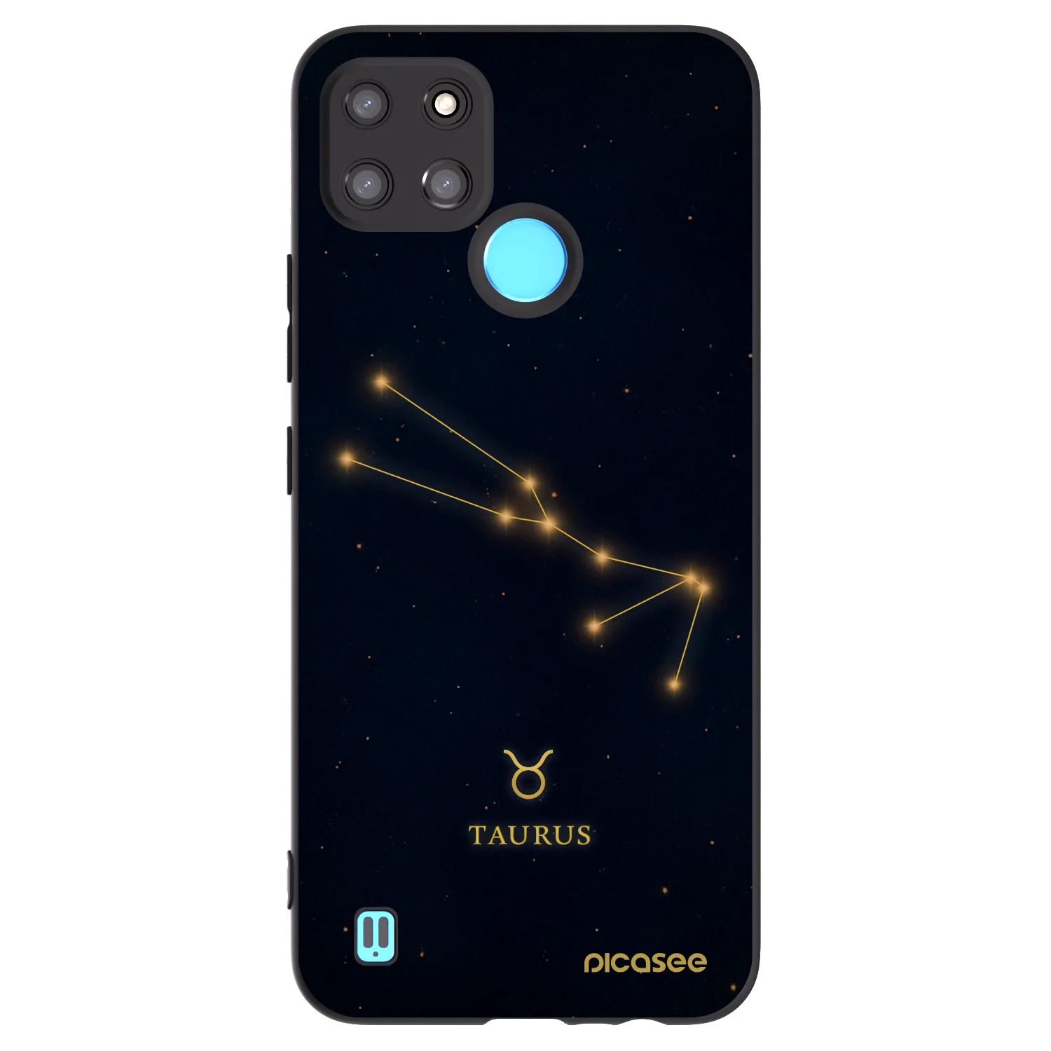 Picasee silikonowe czarne etui na Realme C21Y - TAURUS