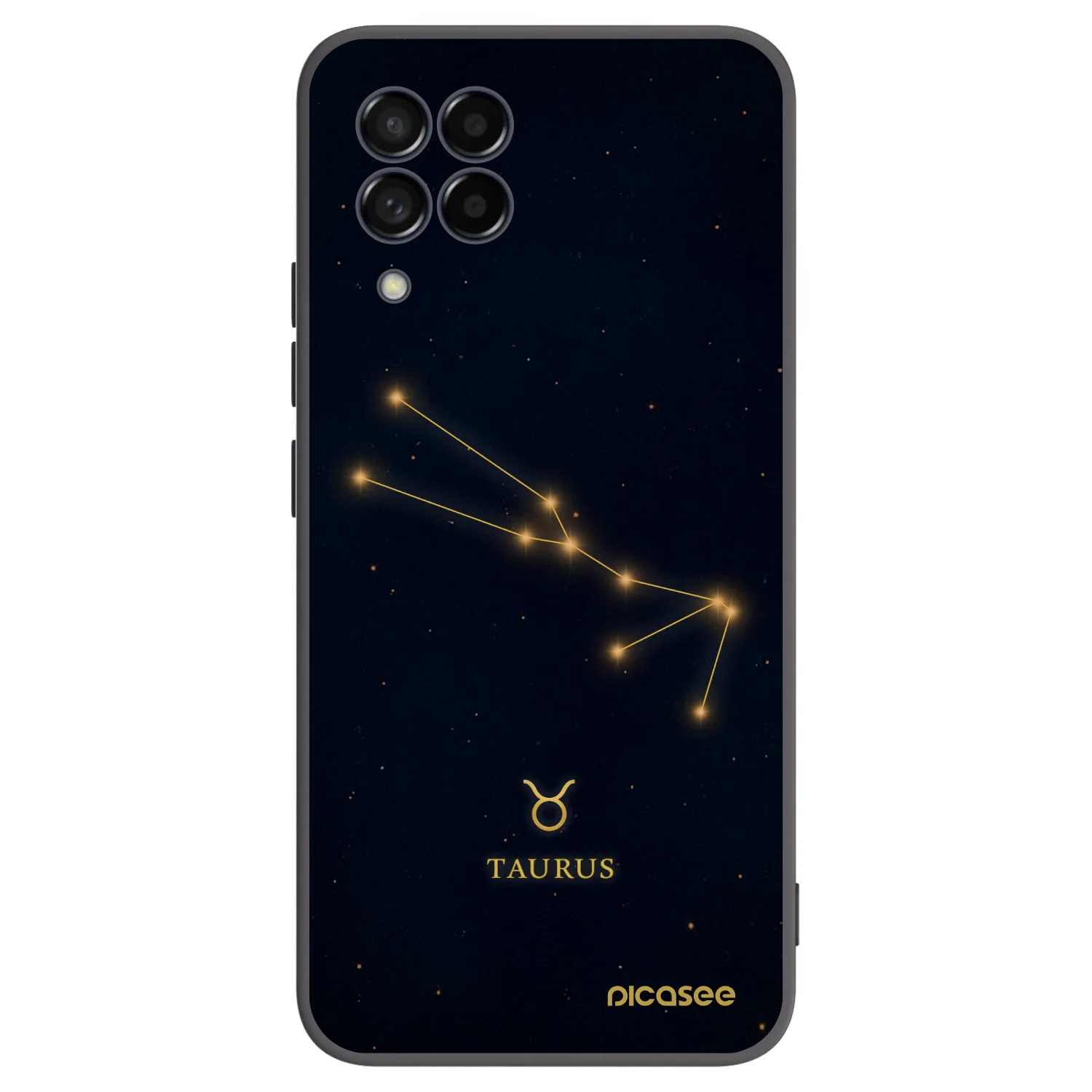 Picasee silikonowe czarne etui na Samsung Galaxy M53 5G - TAURUS