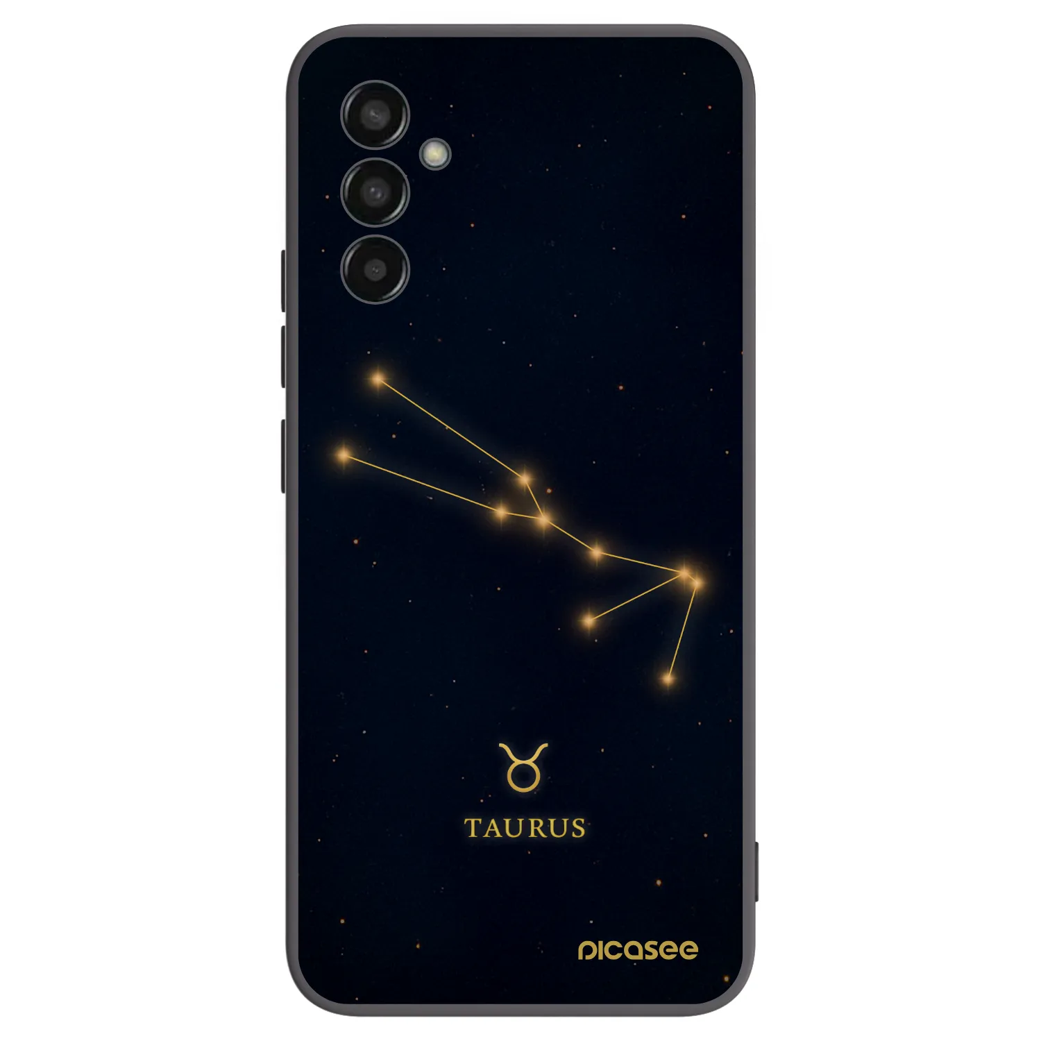 Picasee silikonowe czarne etui na Samsung Galaxy M13 M135F - TAURUS