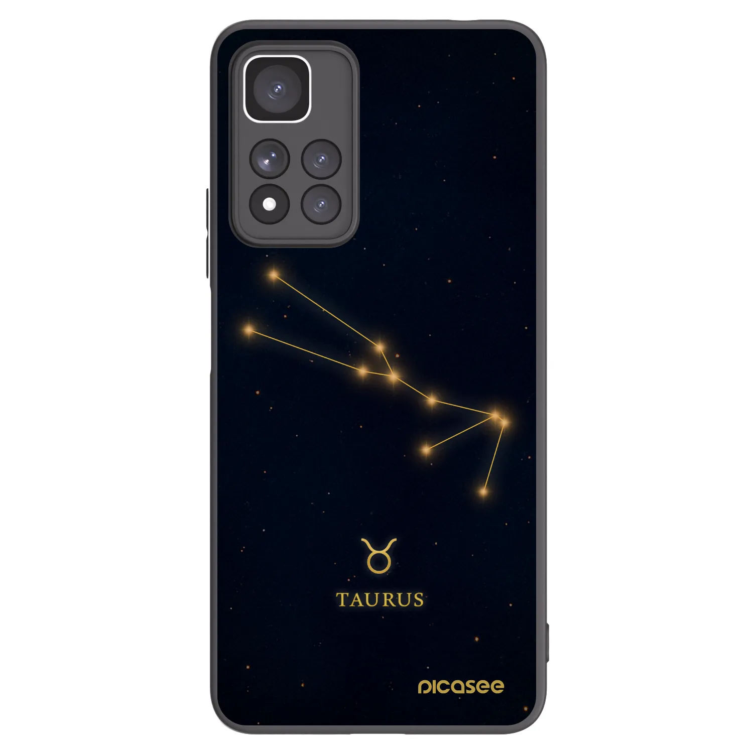 Picasee silikonowe czarne etui na Xiaomi Redmi Note 11 Pro+ 5G - TAURUS