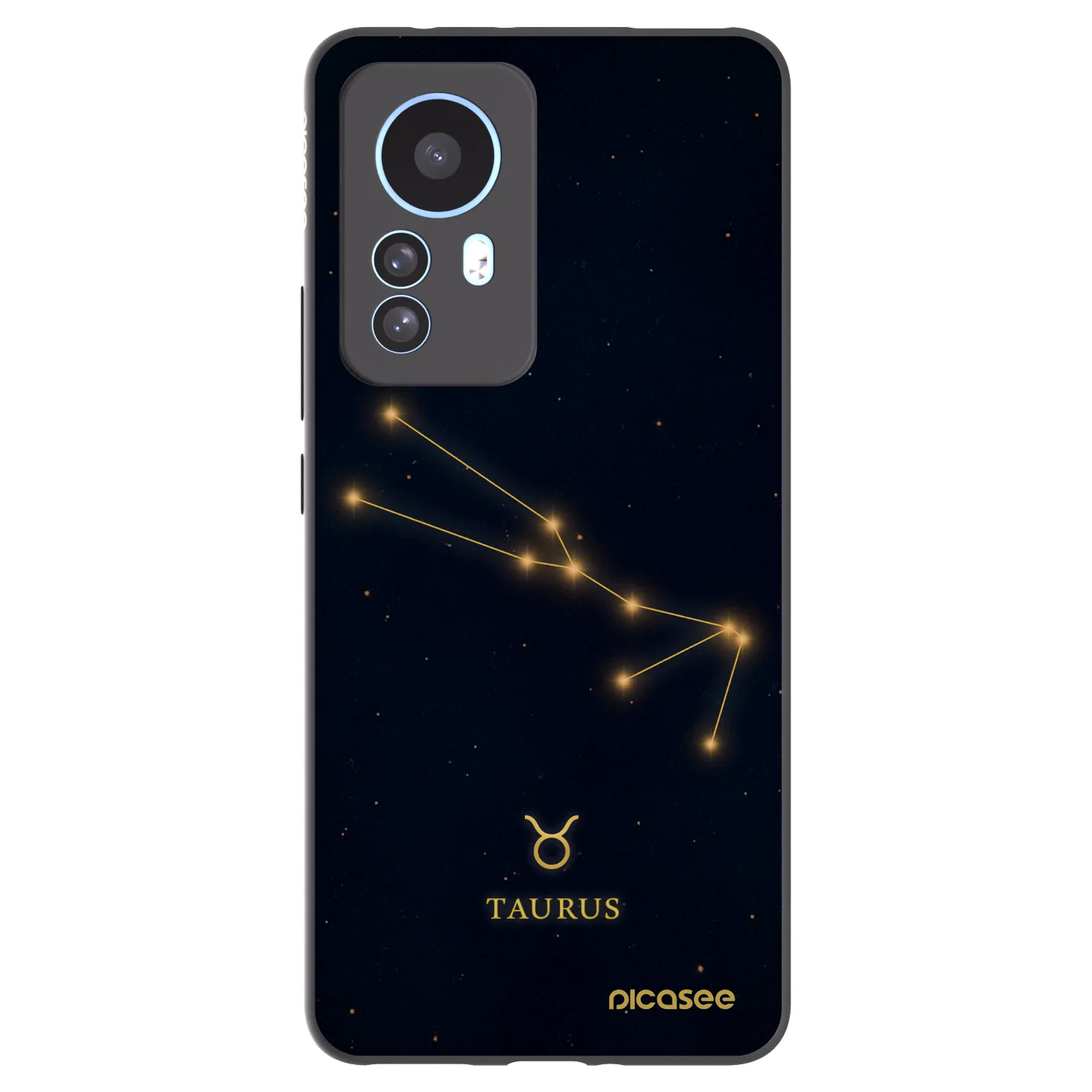 Picasee silikonowe czarne etui na Xiaomi 12T Pro - TAURUS
