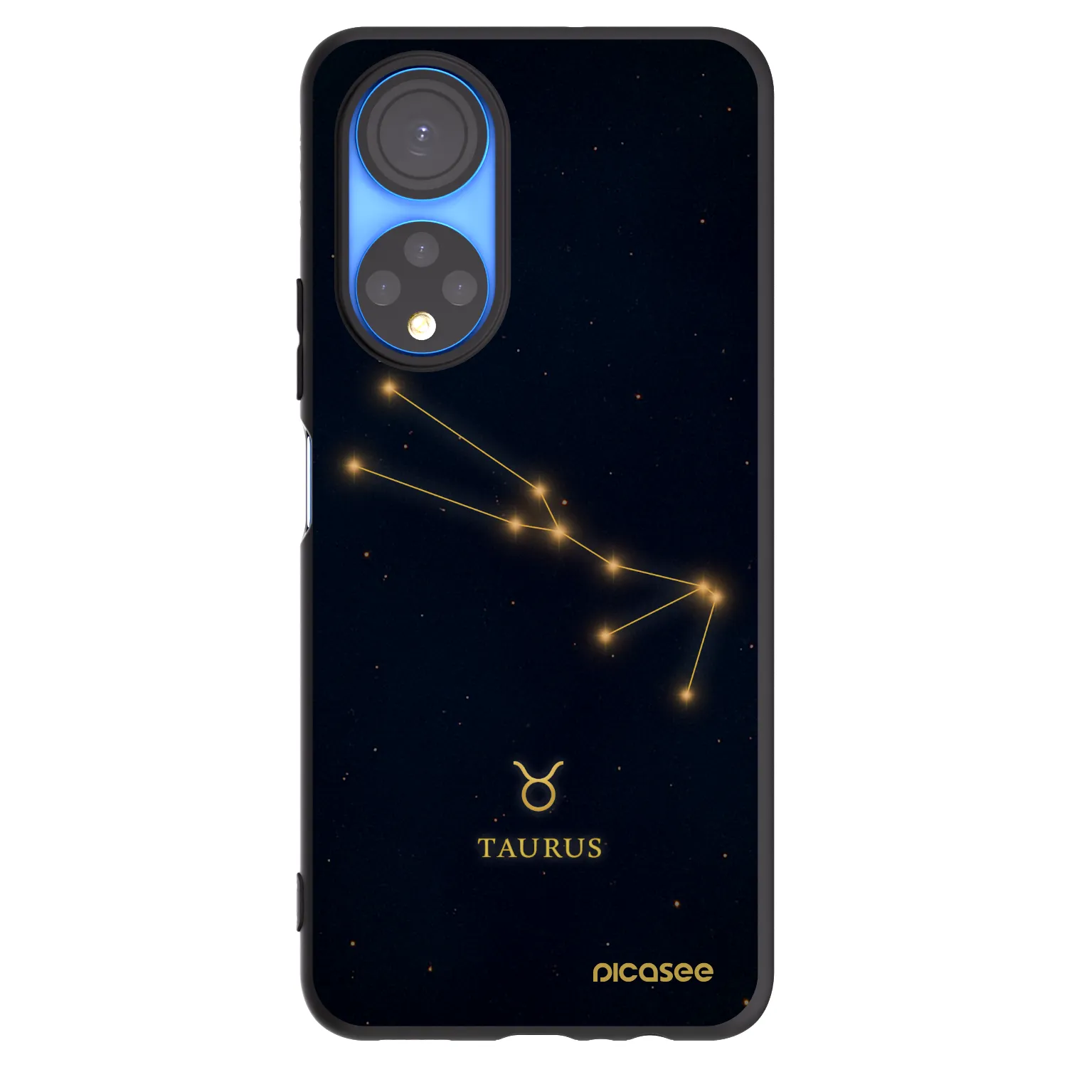 Picasee silikonowe czarne etui na Honor X7 - TAURUS