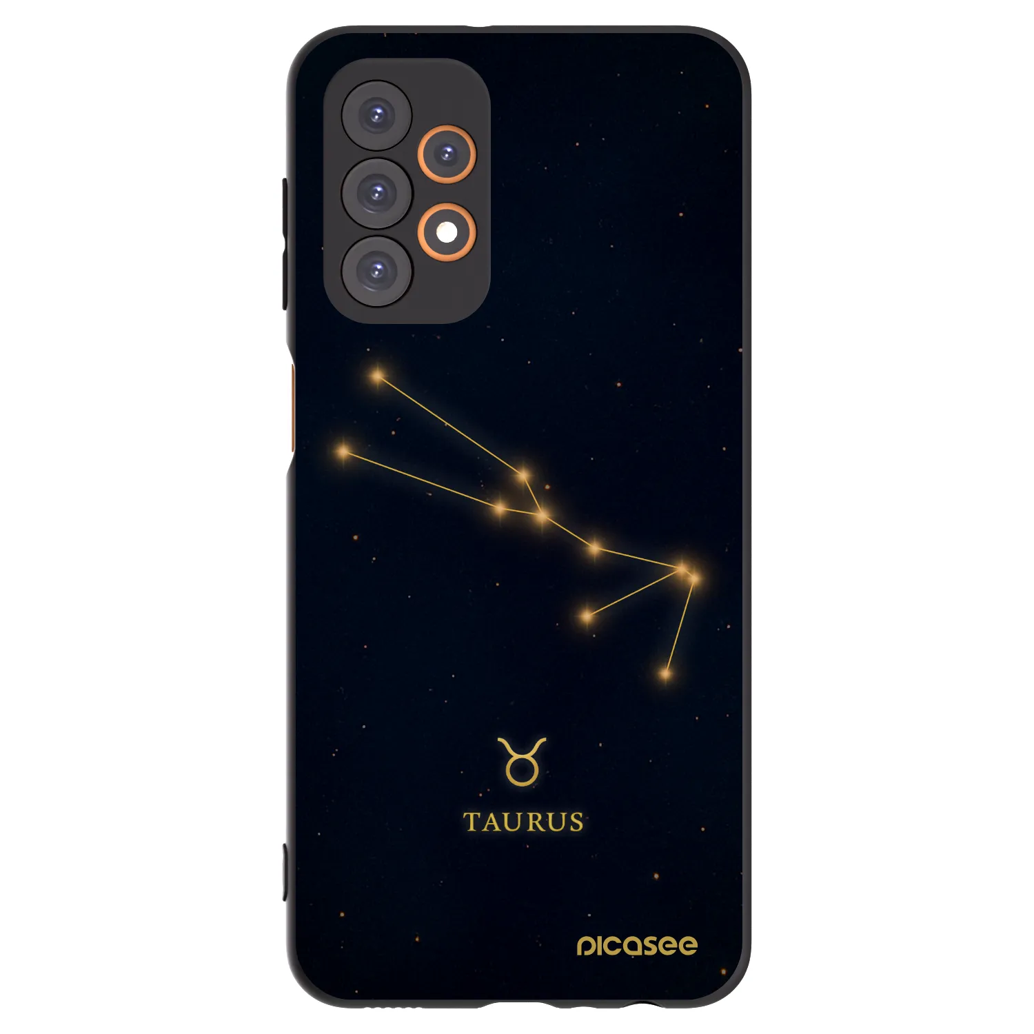 Picasee silikonowe czarne etui na Samsung Galaxy A23 A236B 5G - TAURUS