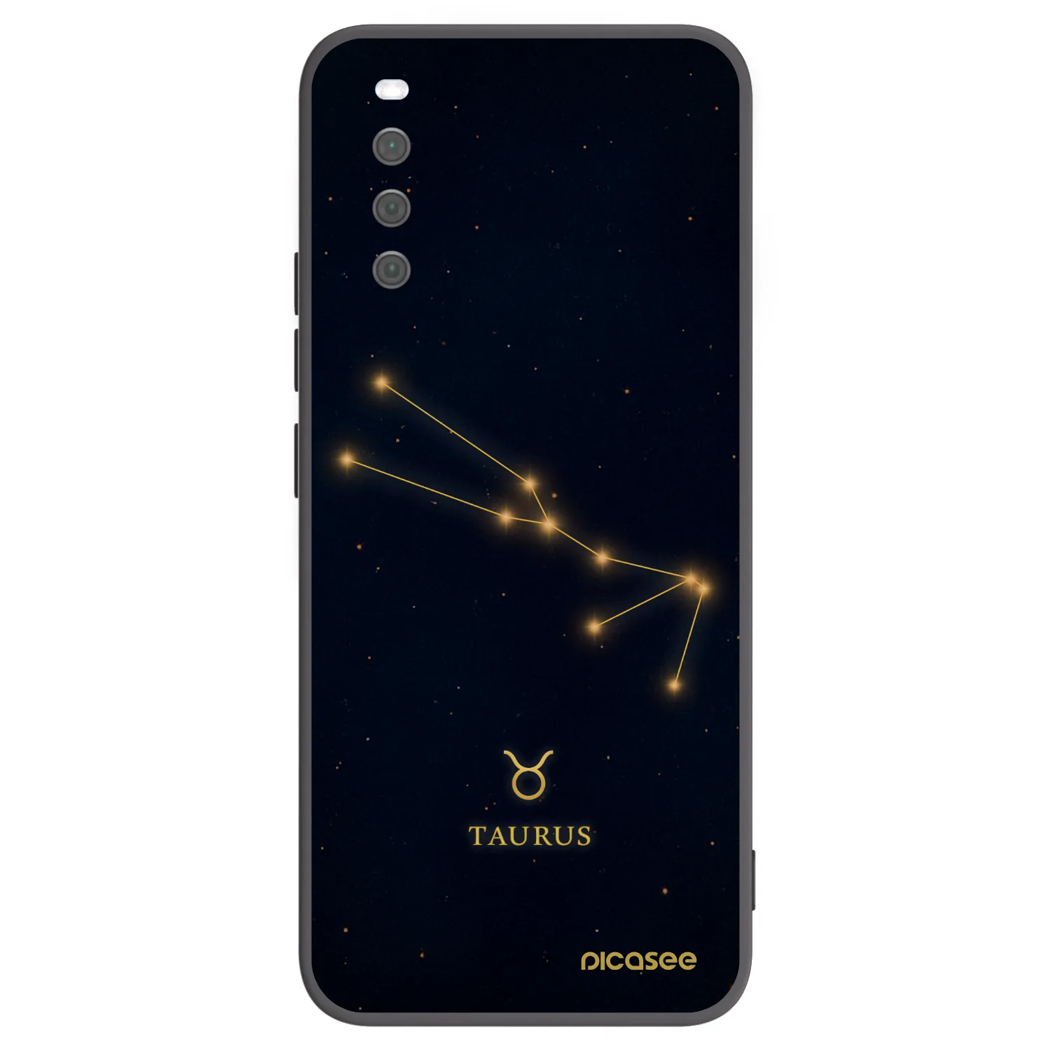 Picasee silikonowe czarne etui na Sony Xperia 10 III - TAURUS