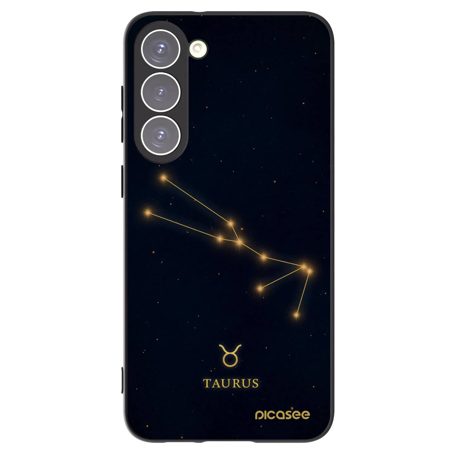 Picasee silikonowe czarne etui na Samsung Galaxy S23+ 5G - TAURUS