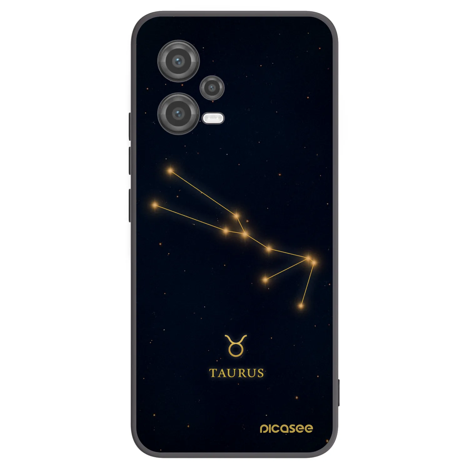 Picasee silikonowe czarne etui na Xiaomi Poco X5 - TAURUS