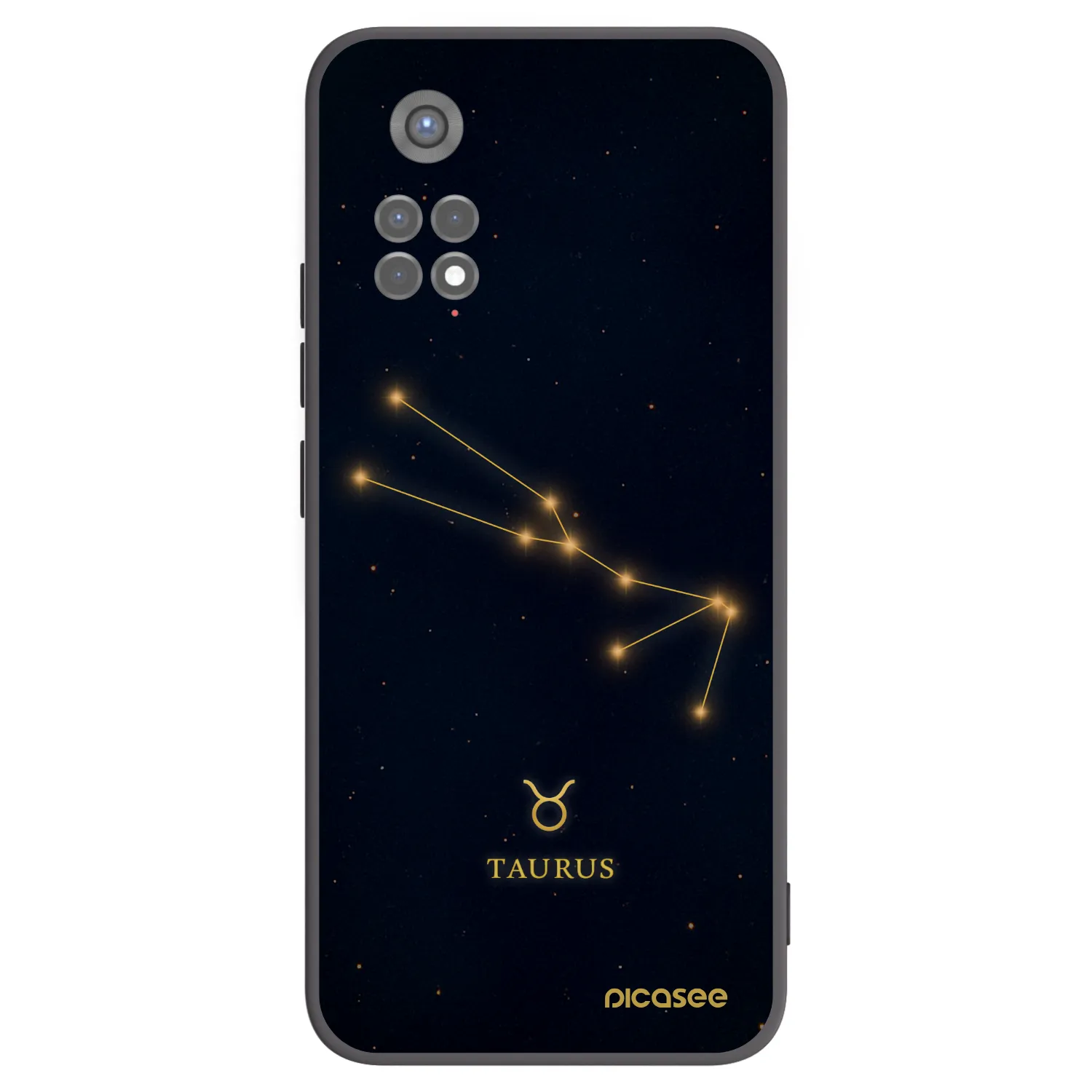 Picasee silikonowe czarne etui na Xiaomi Redmi Note 11S 5G - TAURUS