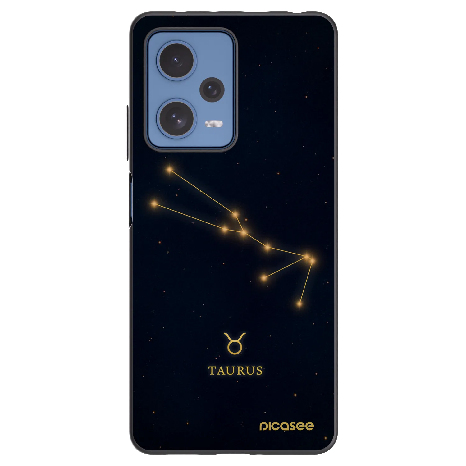 Picasee silikonowe czarne etui na Xiaomi Redmi Note 12 Pro 5G - TAURUS
