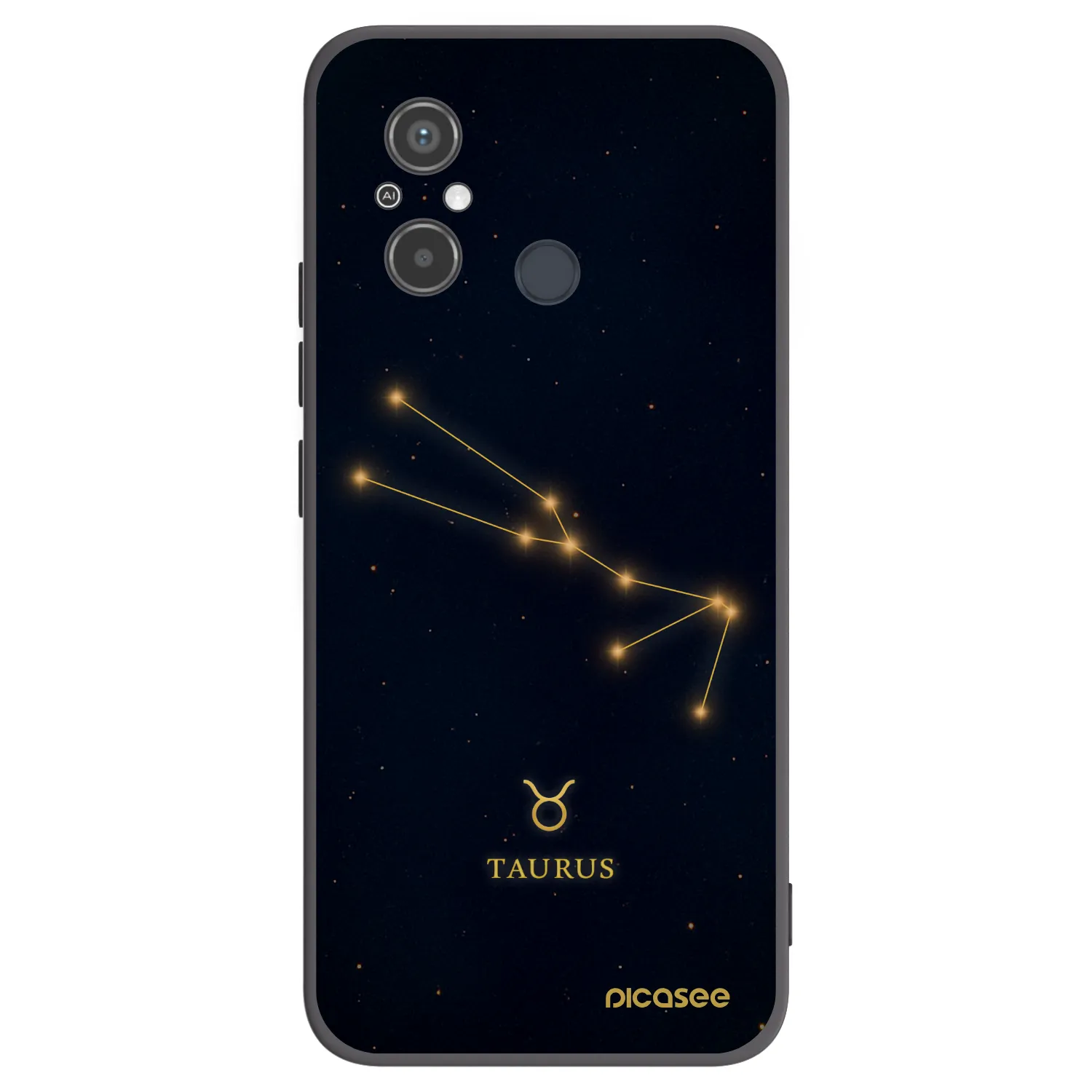 Picasee silikonowe czarne etui na Xiaomi Redmi 12C - TAURUS