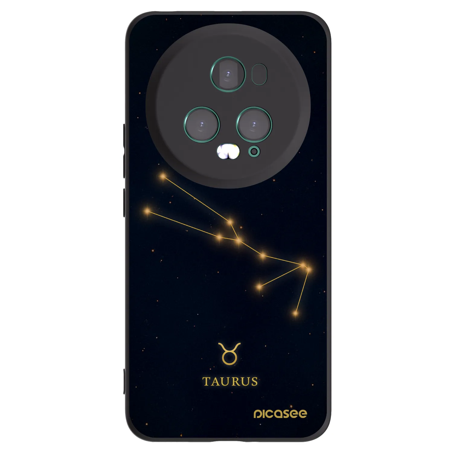 Picasee silikonowe czarne etui na Honor Magic5 Pro - TAURUS