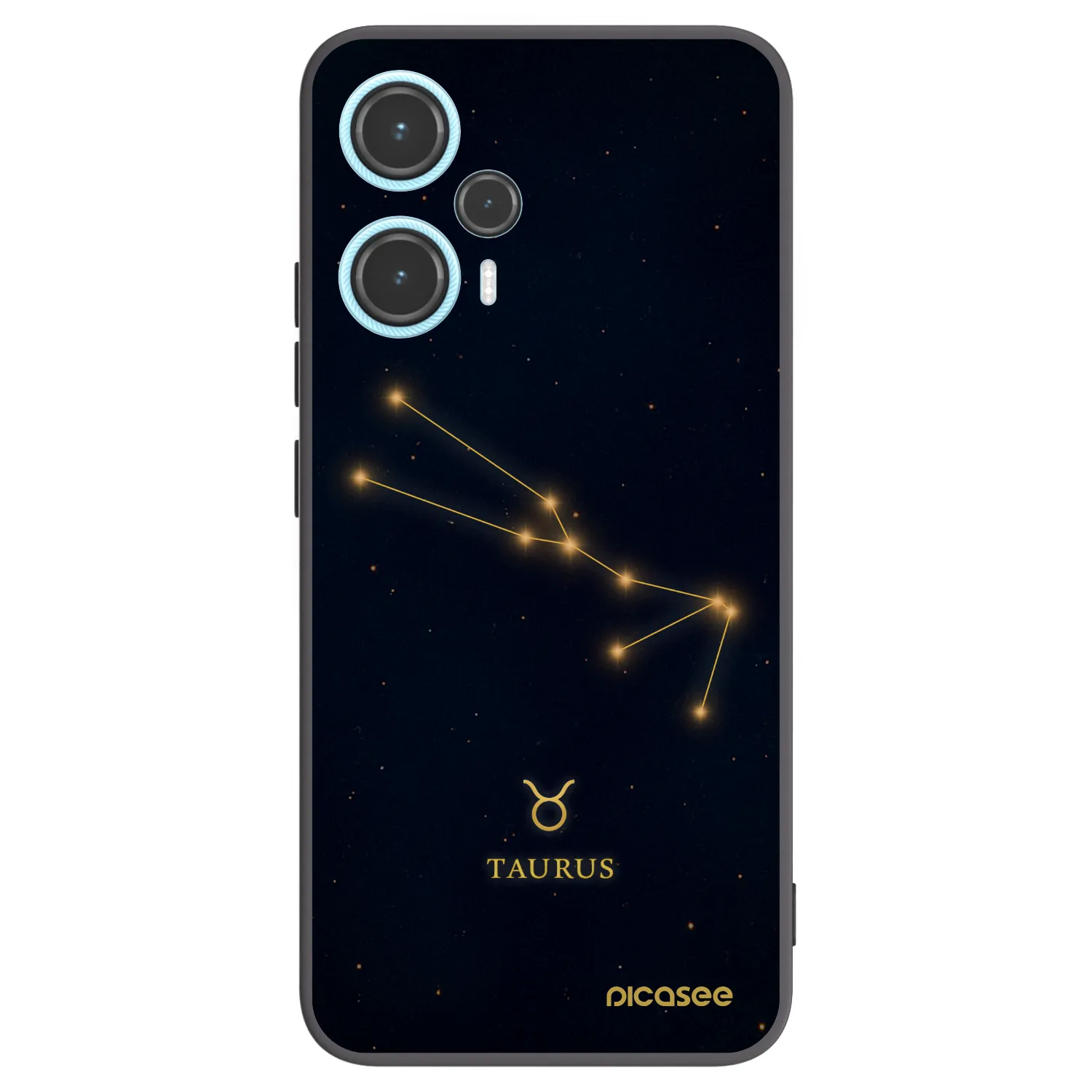 Picasee silikonowe czarne etui na Xiaomi Poco F5 - TAURUS