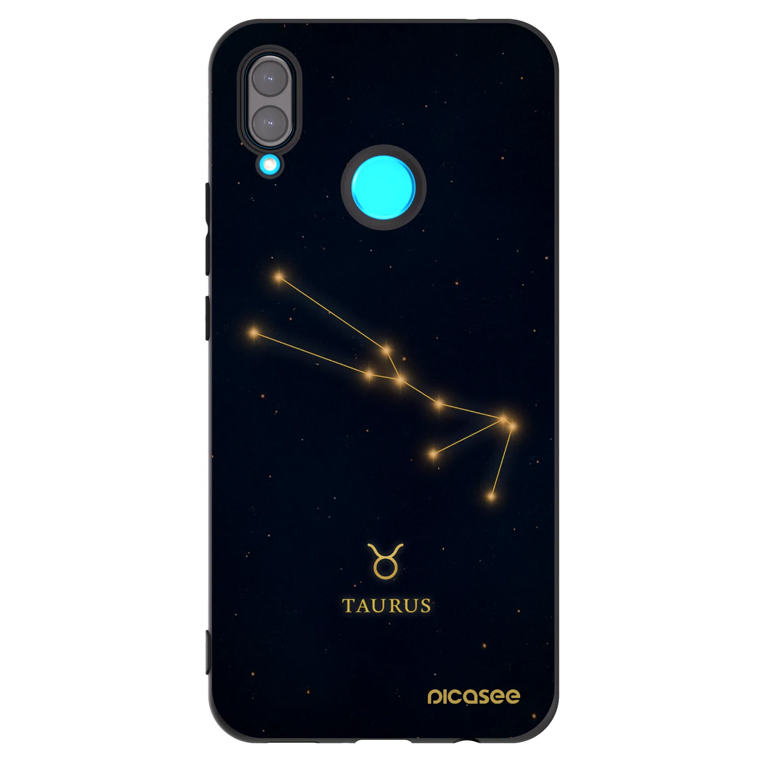 Picasee silikonowe czarne etui na Huawei Nova 3i - TAURUS