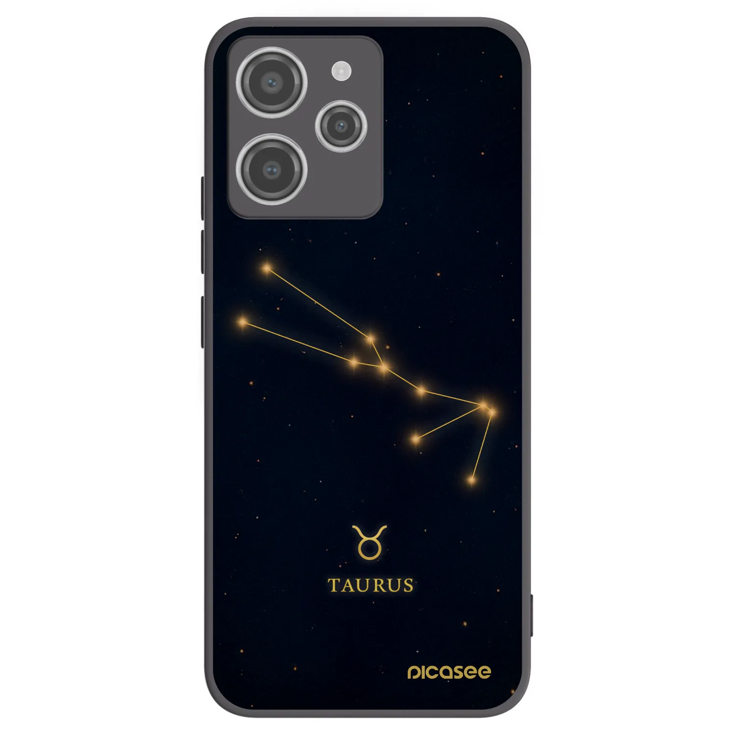 Picasee silikonowe czarne etui na Xiaomi Redmi 12 4G - TAURUS