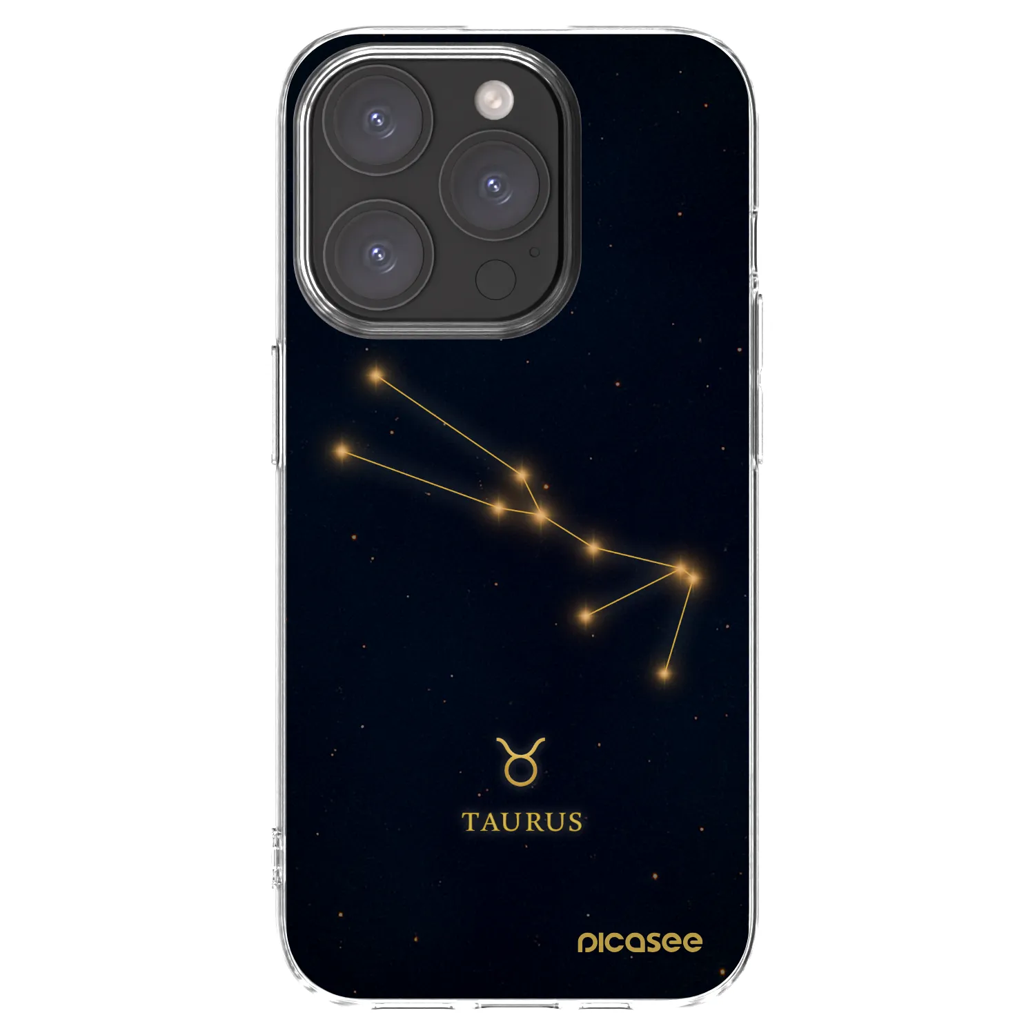 Picasee silikonowe przeźroczyste etui na Apple iPhone 15 Pro - TAURUS