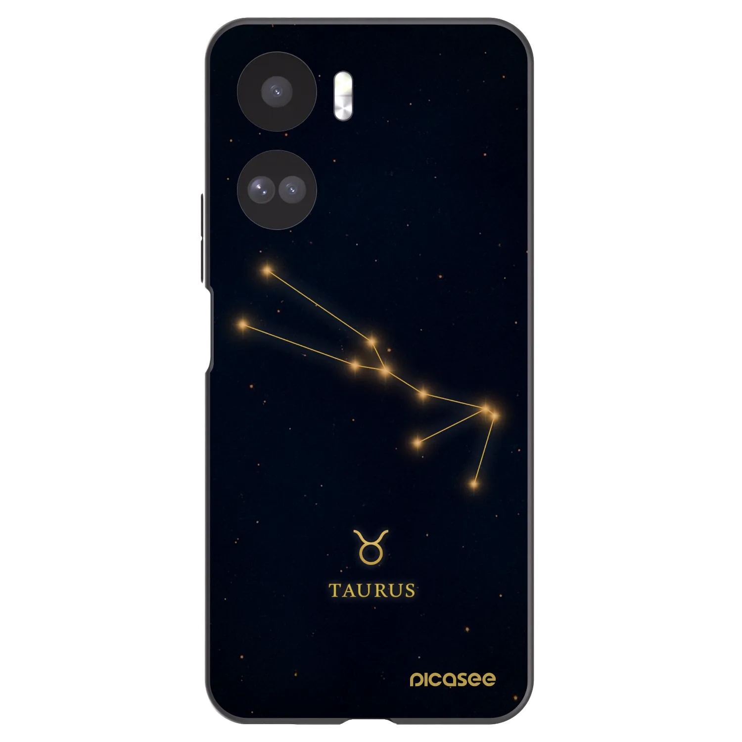 Picasee silikonowe czarne etui na Honor 90 Lite 5G - TAURUS