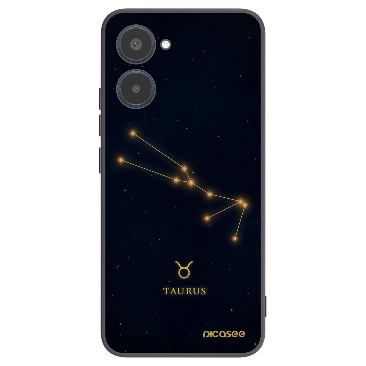 Picasee silikonowe czarne etui na Realme 10 4G - TAURUS