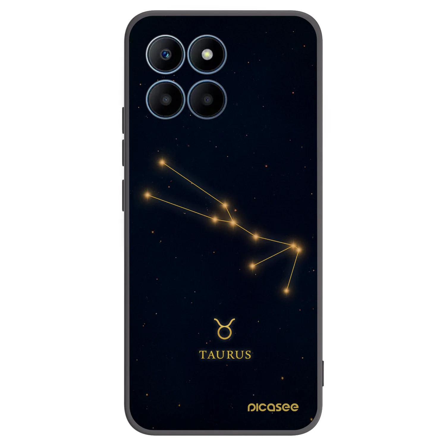 Picasee silikonowe czarne etui na Honor 70 Lite - TAURUS
