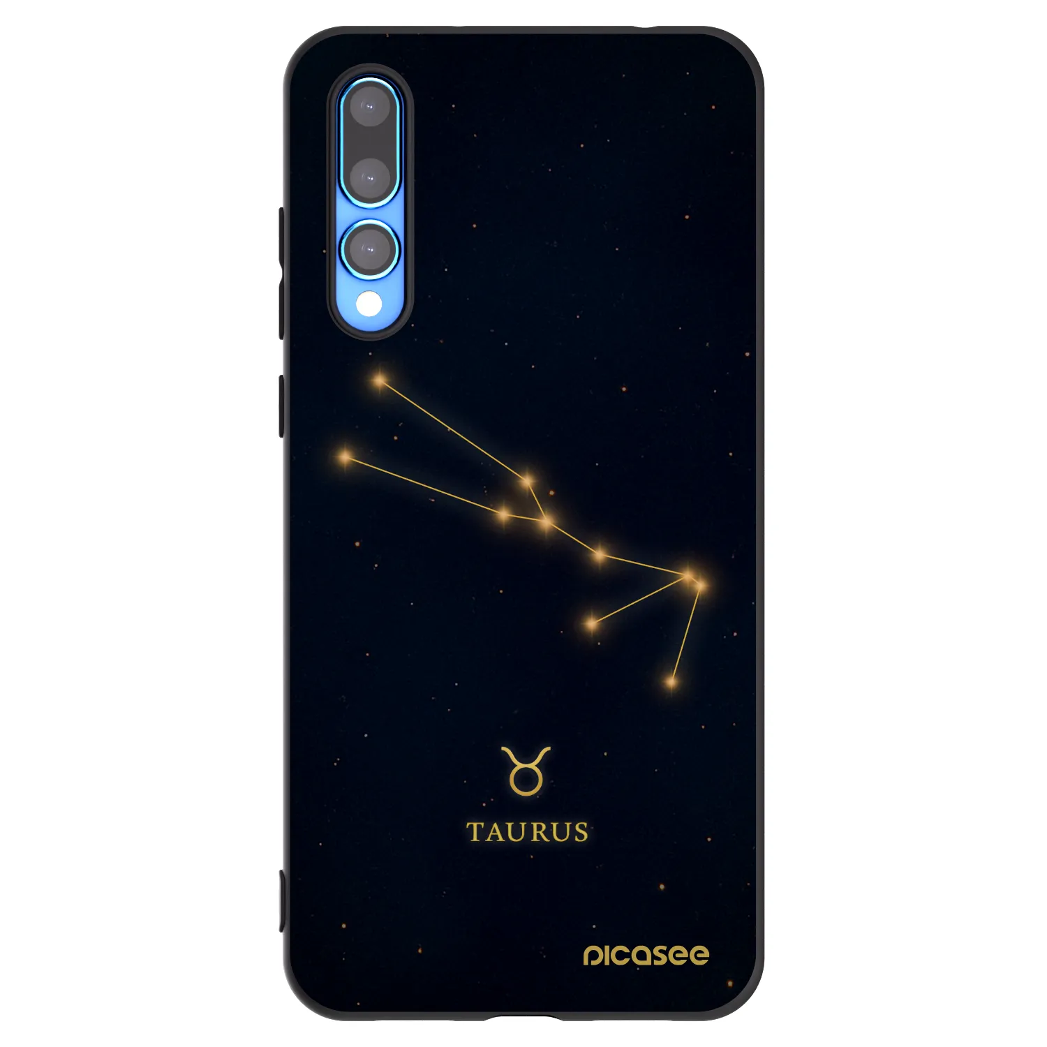 Picasee silikonowe czarne etui na Huawei P20 Pro - TAURUS