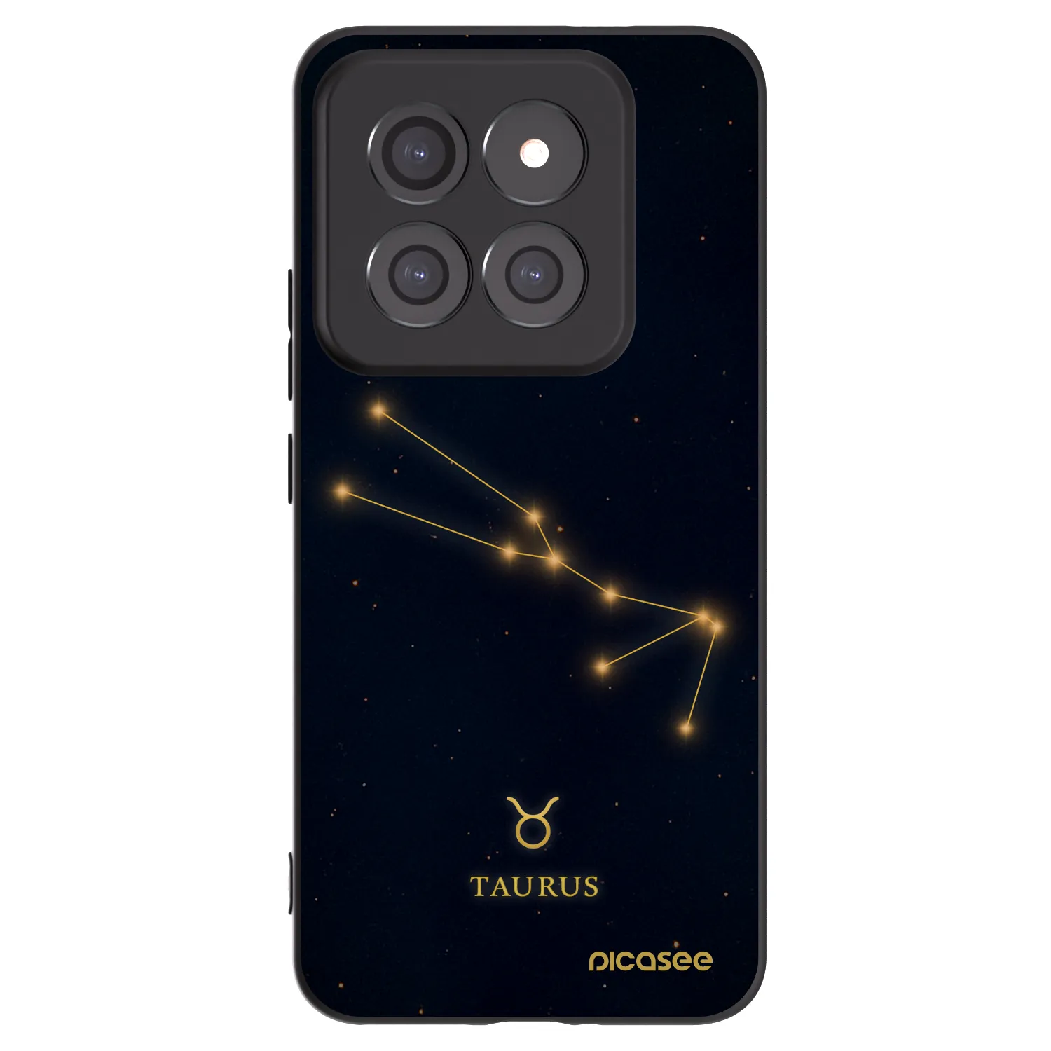 Picasee silikonowe czarne etui na Xiaomi 14 Pro - TAURUS