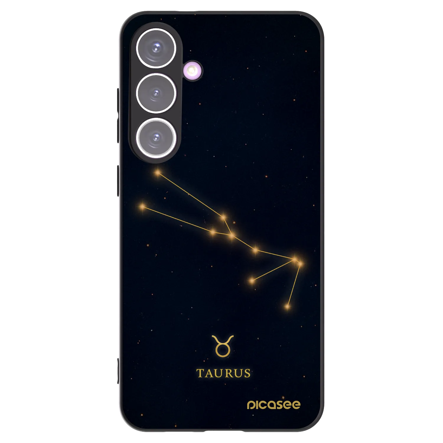 Picasee silikonowe czarne etui na Samsung Galaxy S24+ S926B 5G - TAURUS