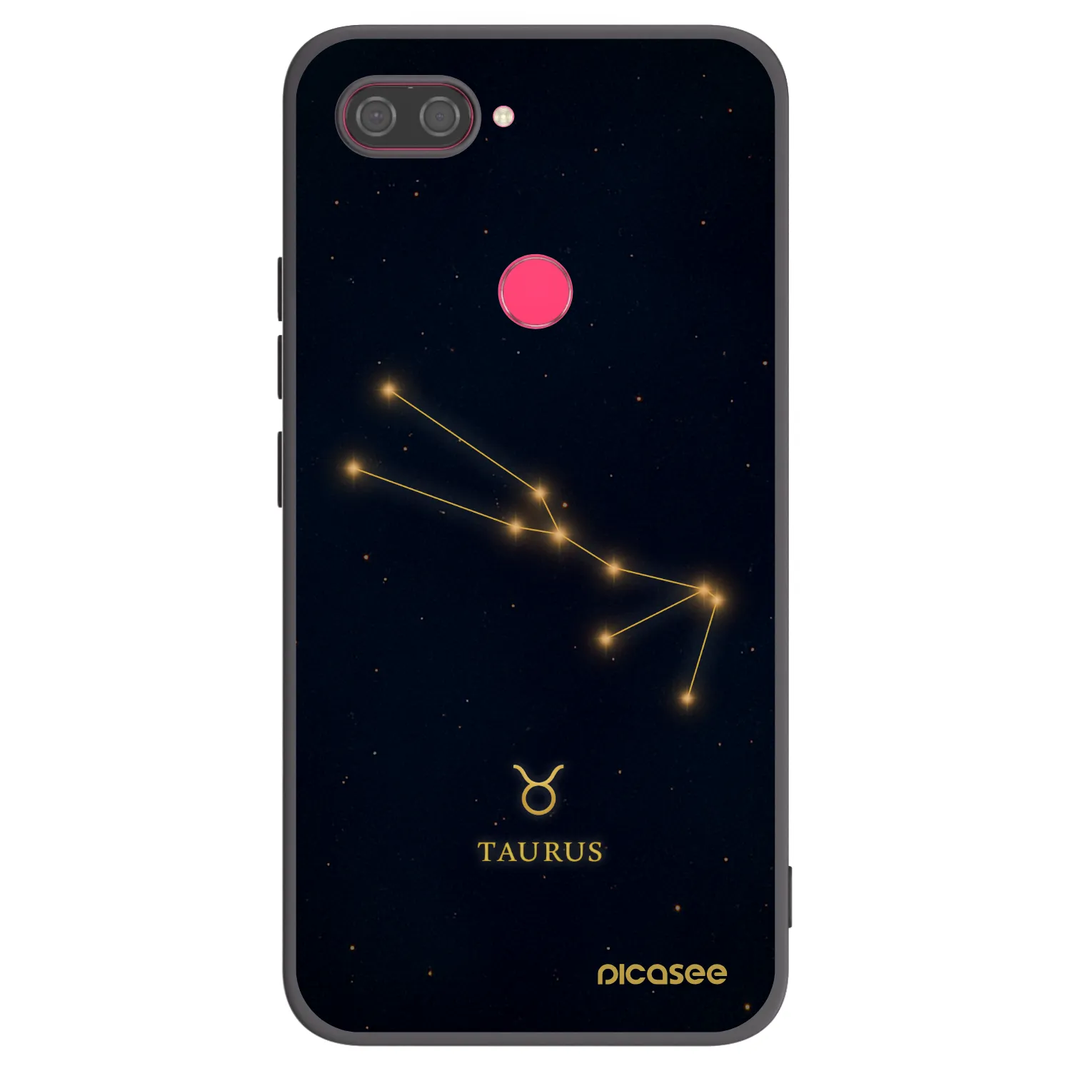 Picasee silikonowe czarne etui na Xiaomi Mi 8 Lite - TAURUS