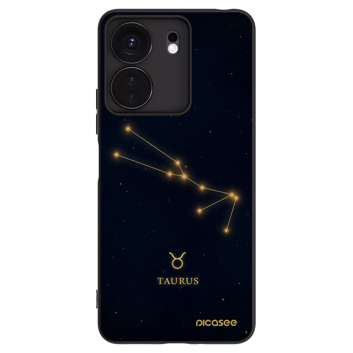 Picasee silikonowe czarne etui na Xiaomi Redmi 13C 4G - TAURUS