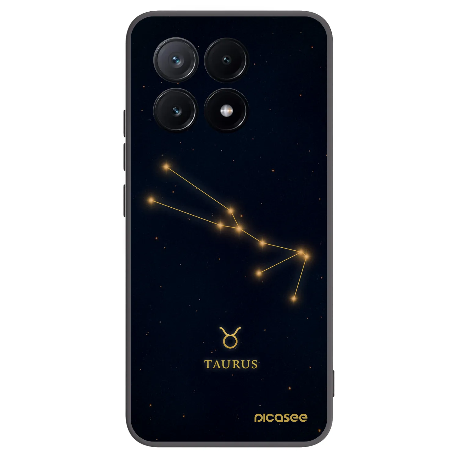 Picasee silikonowe czarne etui na Xiaomi Poco X6 Pro - TAURUS